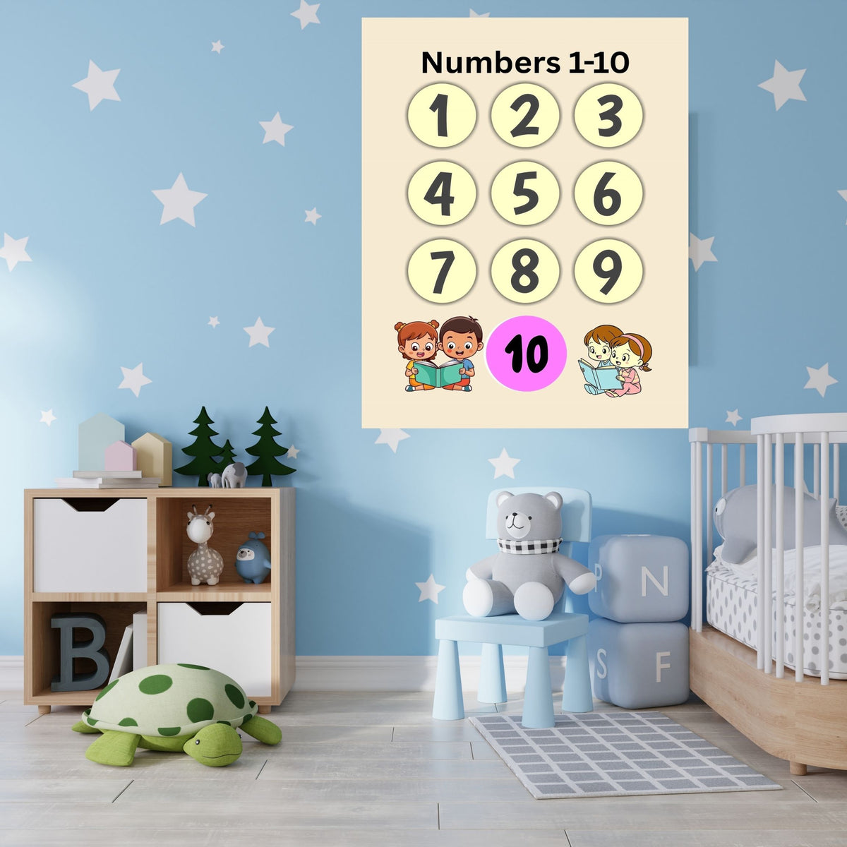 Number Wall Art for Kids 11+ sizes, Counting Poster Printable, Educational Nursery Decor, Preschool Learning Print, Math Wall Art, Digital Download|ke2-1