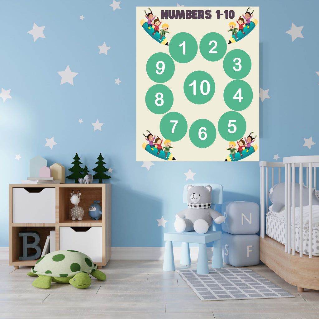 Number Wall Art for Kids 11+ sizes, Counting Poster Printable, Educational Nursery Decor, Preschool Learning Print, Math Wall Art, Digital Download|ke2-14