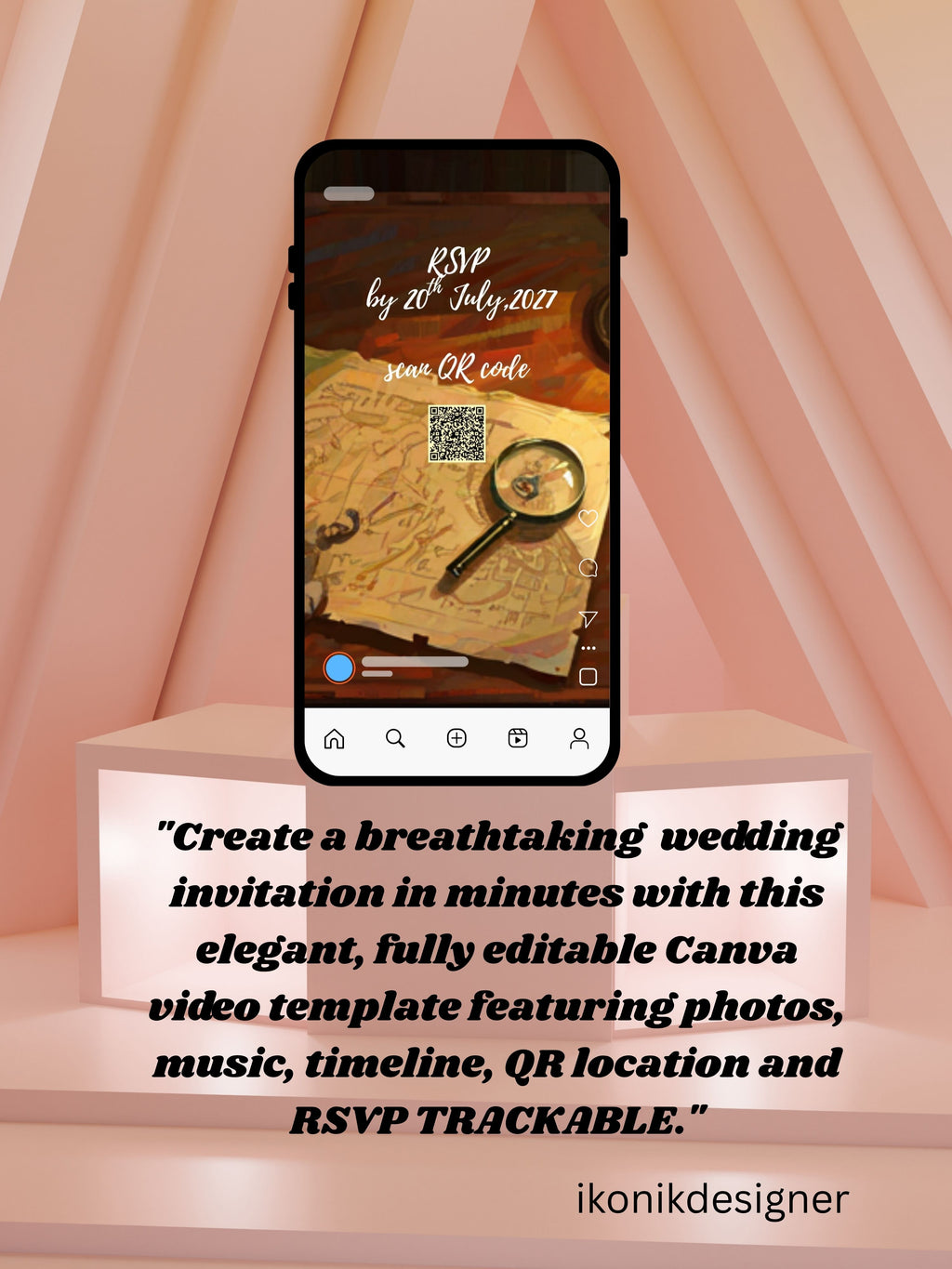 DETECTIVE kids Birthday Video Invitation | Canva Pro Template | Mystery Kids Party Invite | Spy Birthday Video | Instant Download|ki39