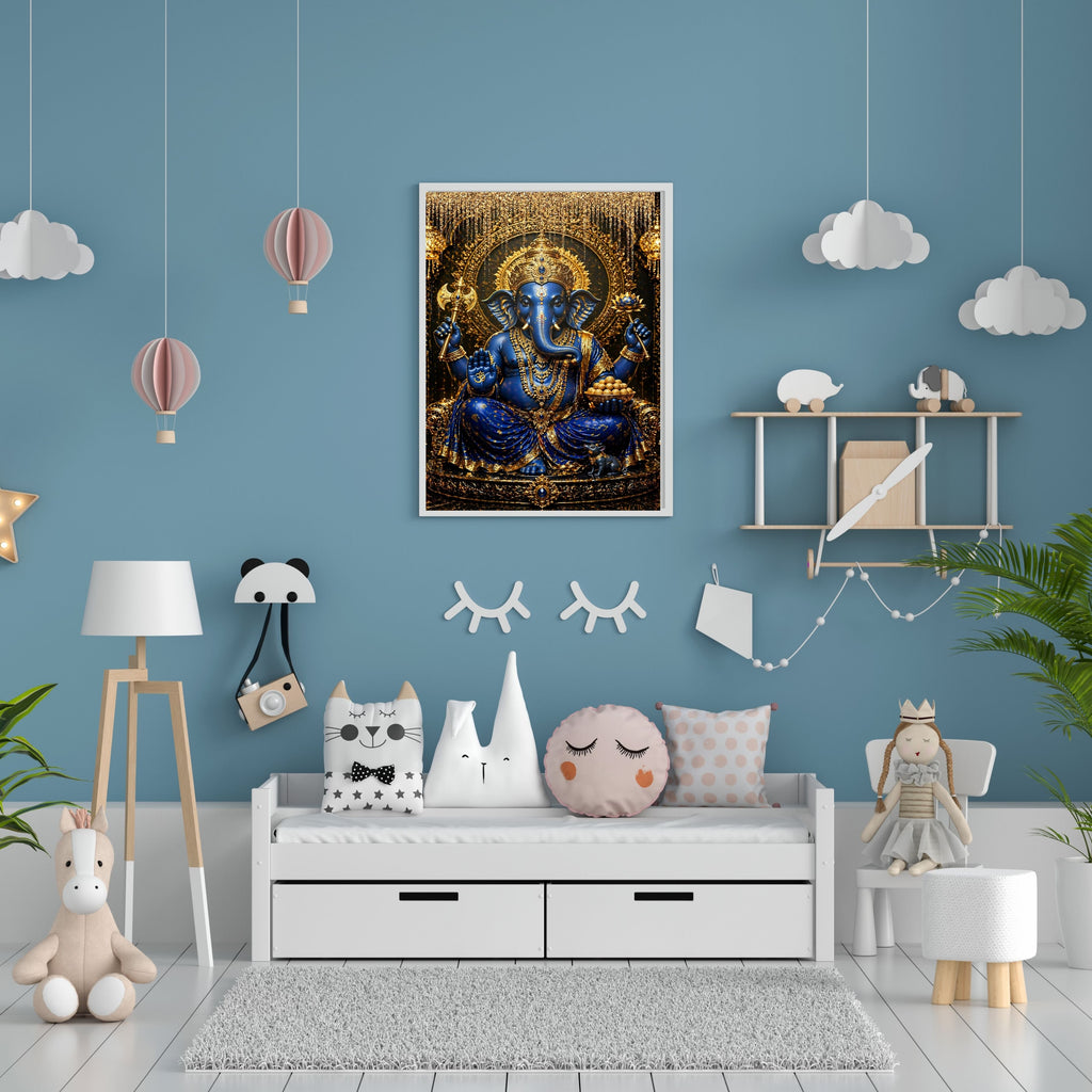 Lord Ganesha Wall Art Printable | Ganapathi Digital Download | Hindu God Decor | Spiritual Poster | Ganesh Chaturthi Gift | 11 Sizes Included|sp7