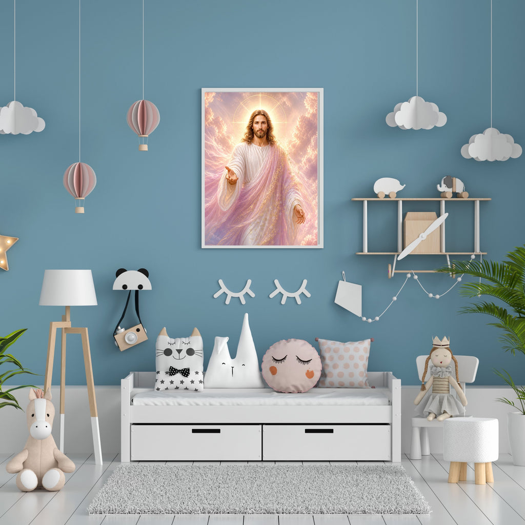 Jesus Wall Art Printable Set, Christian Nursery Decor, Bible Story Prints, Jesus with Children, Good Shepherd, Baptism, Faith Gift|sp43