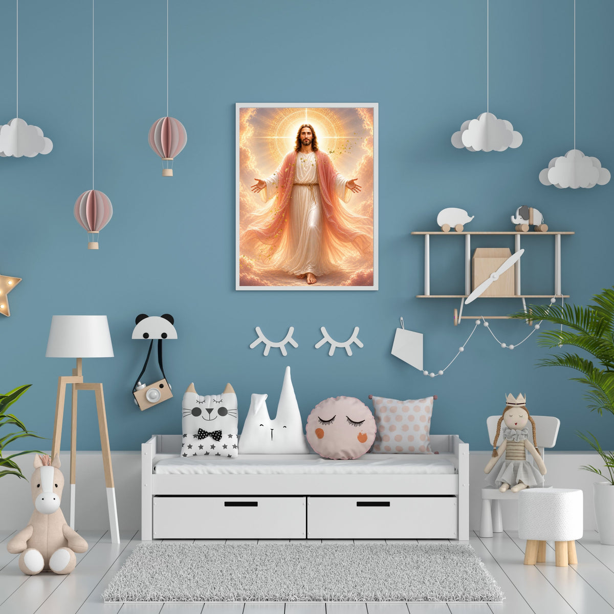 Jesus Arms Wide Open Printable Commercial Use | Redeemer Welcome Embrace Peach Mantle Resell License | POD Mandala Halo Amber Glory Christ Etsy Bundle