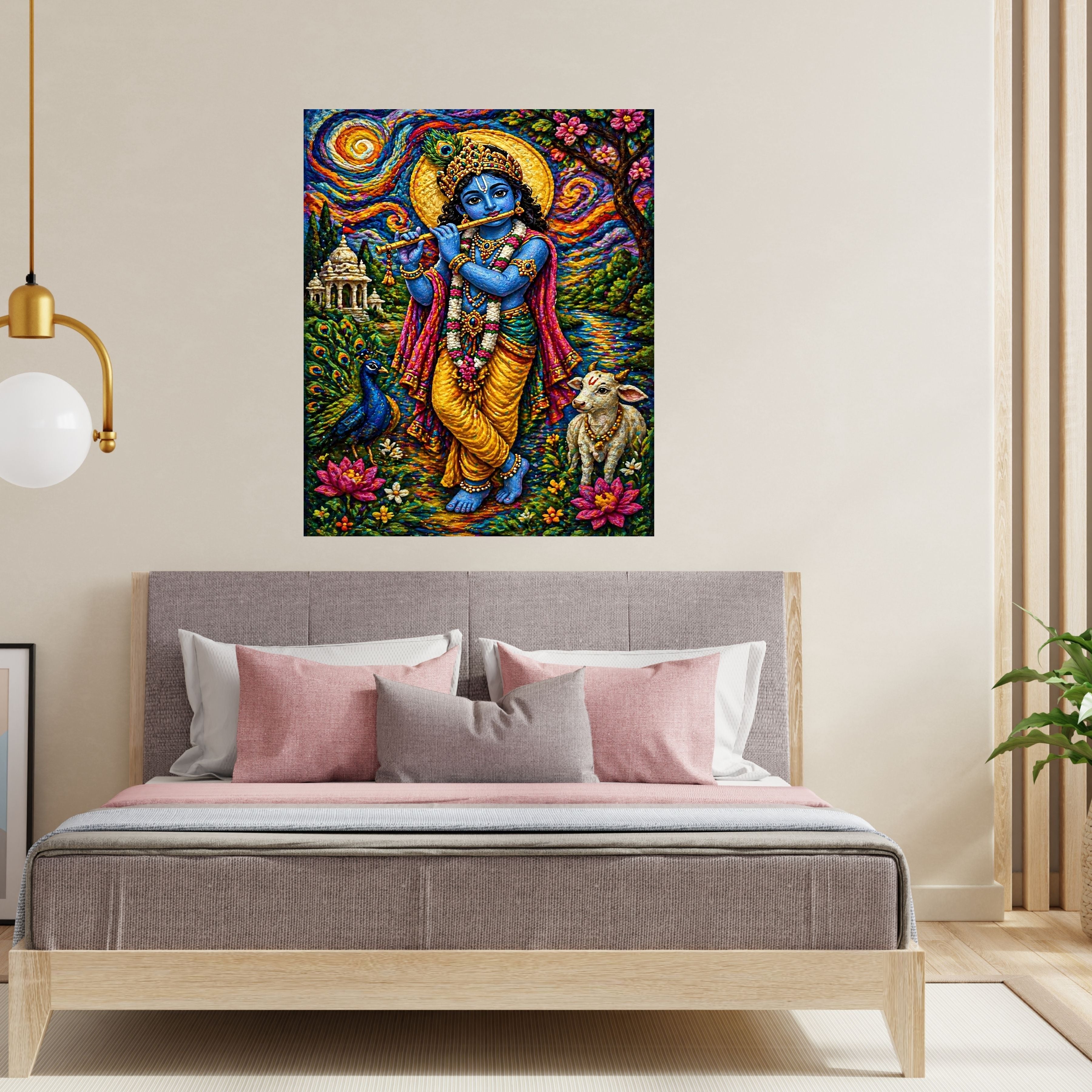 Commercial Use Lord Krishna Wall Art Bundle | Hindu Printable Decor | Commercial Use License Included | Spiritual Home Decor | Pooja Room Prints | Digital Download|sp51c