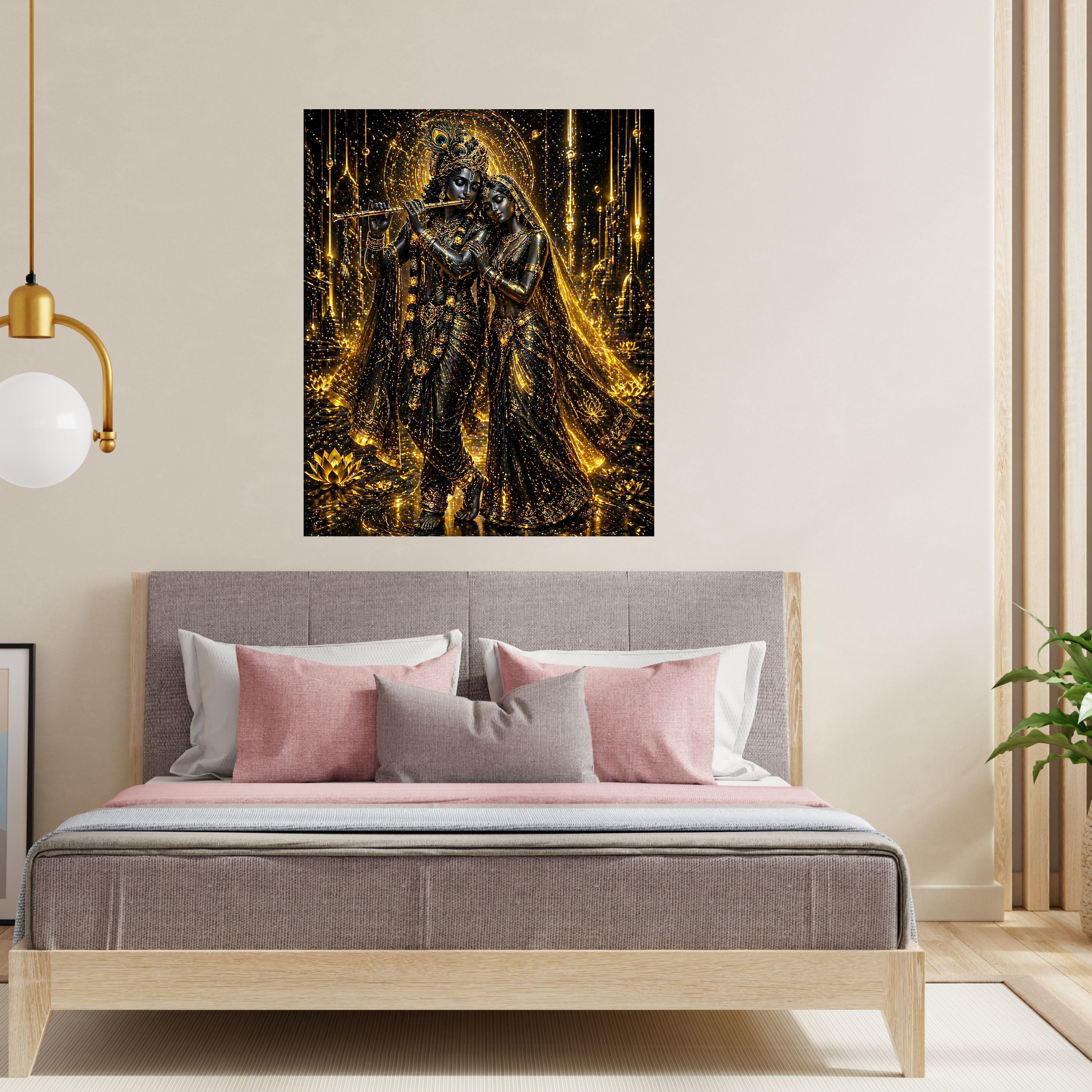 Lord Krishna Wall Art Printable, Krishna Digital Download, Hindu Wall Decor, Spiritual Home Decor, Pooja Room Art, Krishna Poster, Temple Artwork|sp56