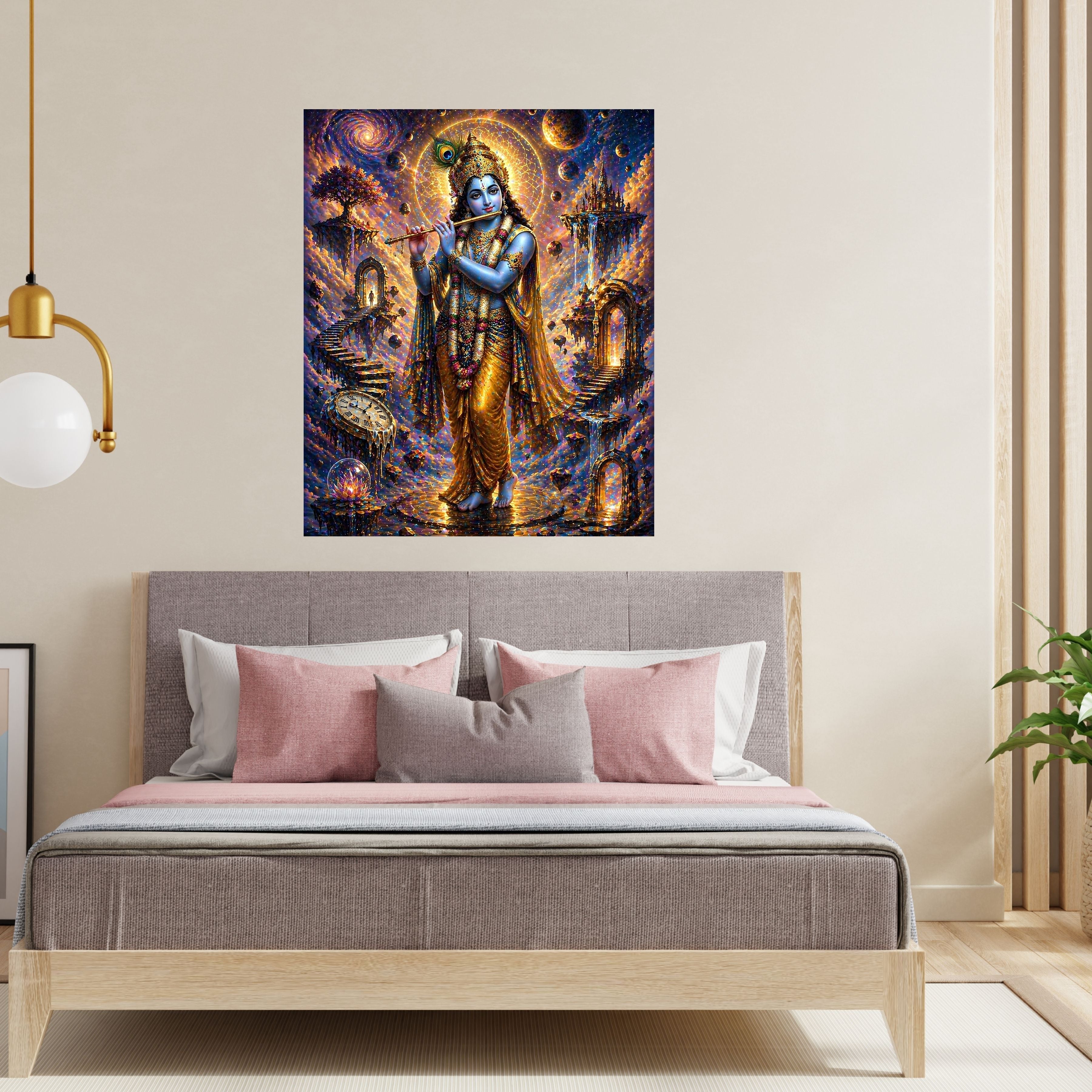 Commercial Use Lord Krishna Wall Art Bundle | Hindu Printable Decor | Commercial Use License Included | Spiritual Home Decor | Pooja Room Prints | Digital Download|sp48c