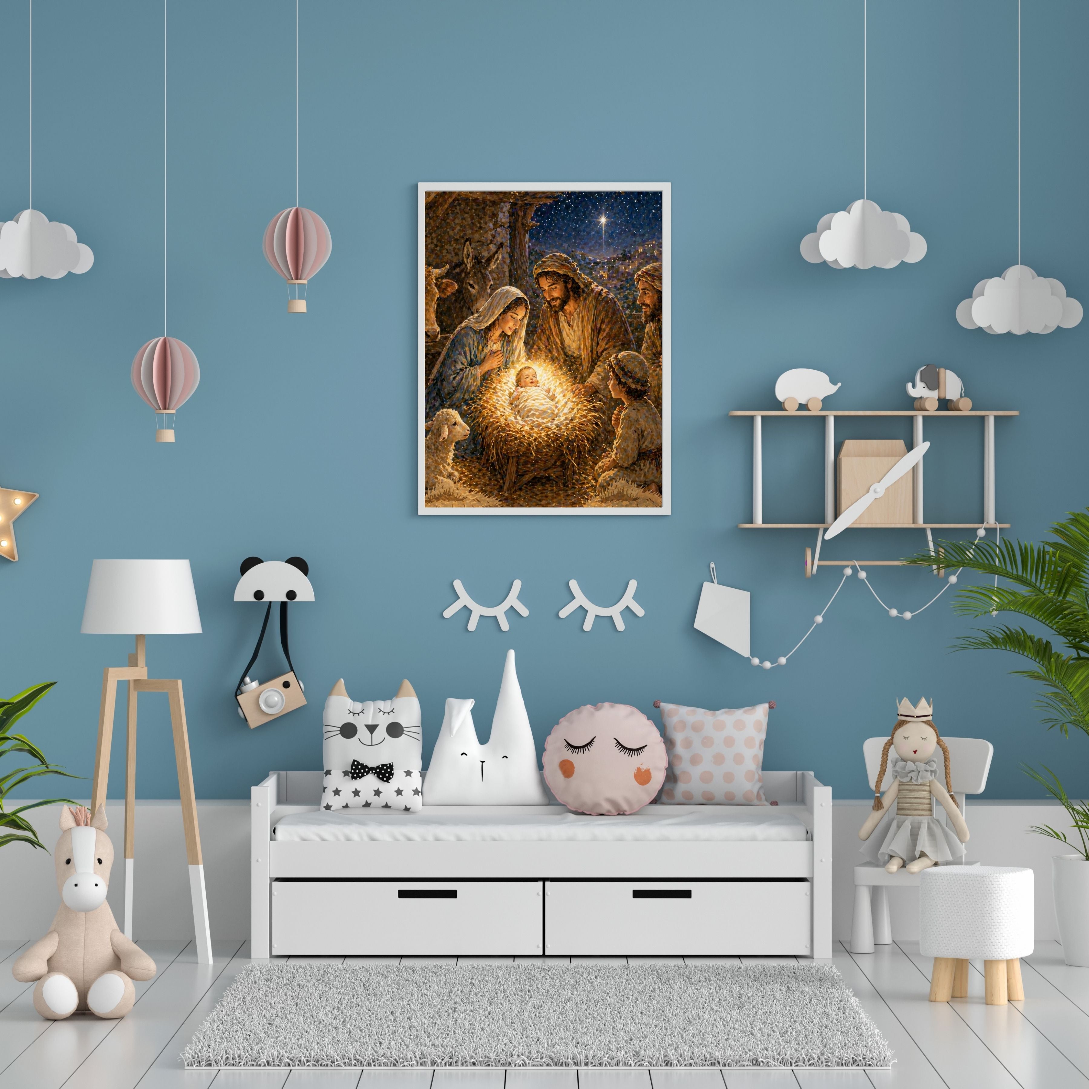 Jesus Wall Art Printable Set, Christian Nursery Decor, Bible Story Prints, Jesus with Children, Good Shepherd, Baptism, Faith Gift|sp13