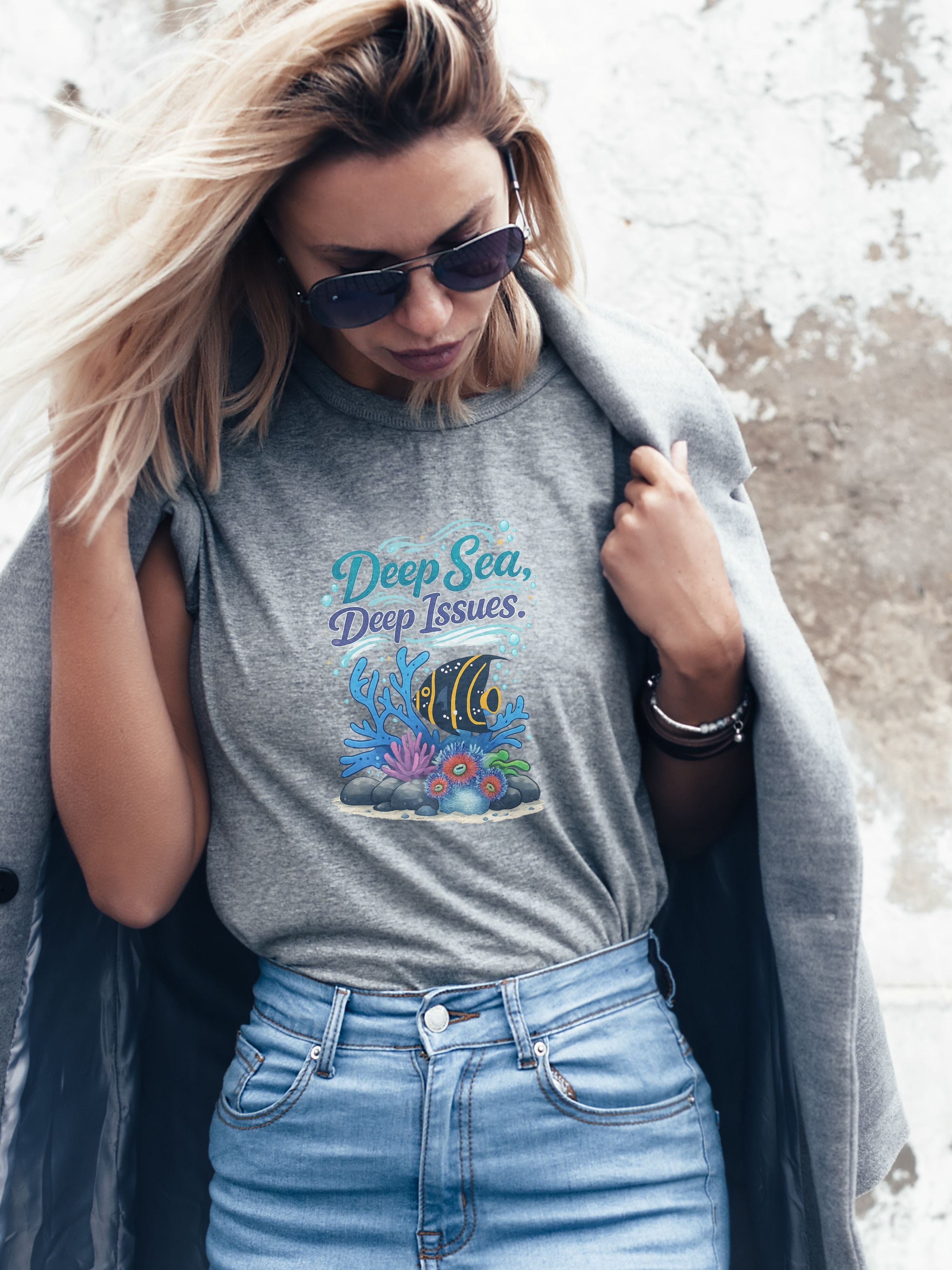 Under The Sea PNG, Ocean T-Shirt Design, Sea Life Graphic, Beach Lover Gift, Marine Life PNG, Coastal Aesthetic, Print On Demand Design, Digital Download|gr30-12