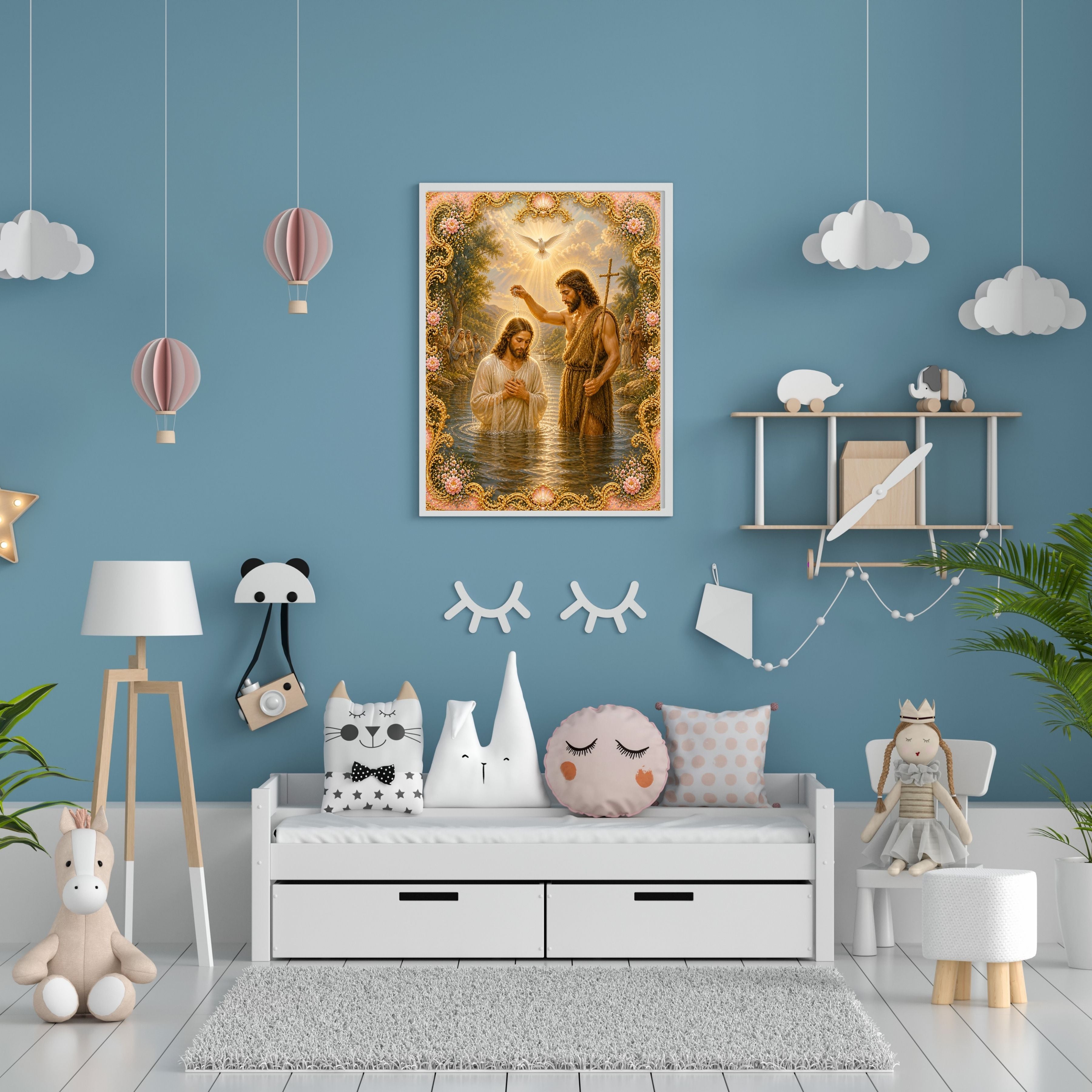 Commercial Use Jesus Wall Art Printable Set, Christian Nursery Decor Bundle, Bible Story Illustrations, Resell License Included|sp42c