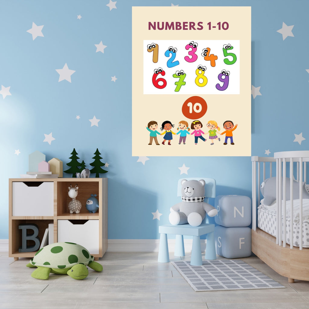 Number Wall Art for Kids 11+ sizes, Counting Poster Printable, Educational Nursery Decor, Preschool Learning Print, Math Wall Art, Digital Download|ke2-12