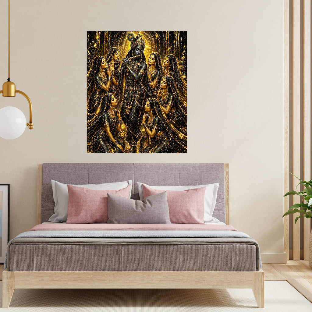 Commercial Use Lord Krishna Wall Art Bundle | Hindu Printable Decor | Commercial Use License Included | Spiritual Home Decor | Pooja Room Prints | Digital Download|sp58c