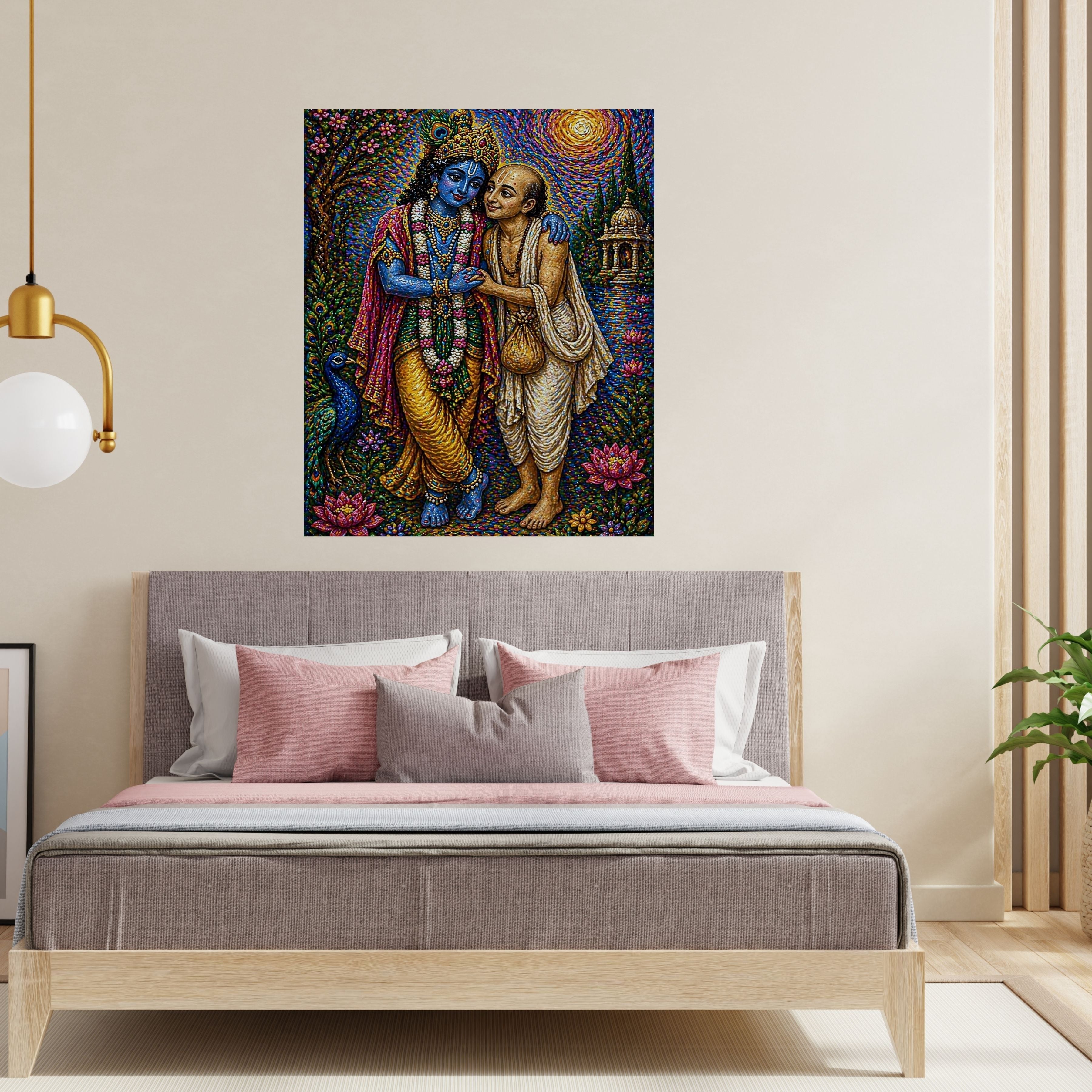 Lord Krishna Wall Art Printable, Krishna Digital Download, Hindu Wall Decor, Spiritual Home Decor, Pooja Room Art, Krishna Poster, Temple Artwork|sp53