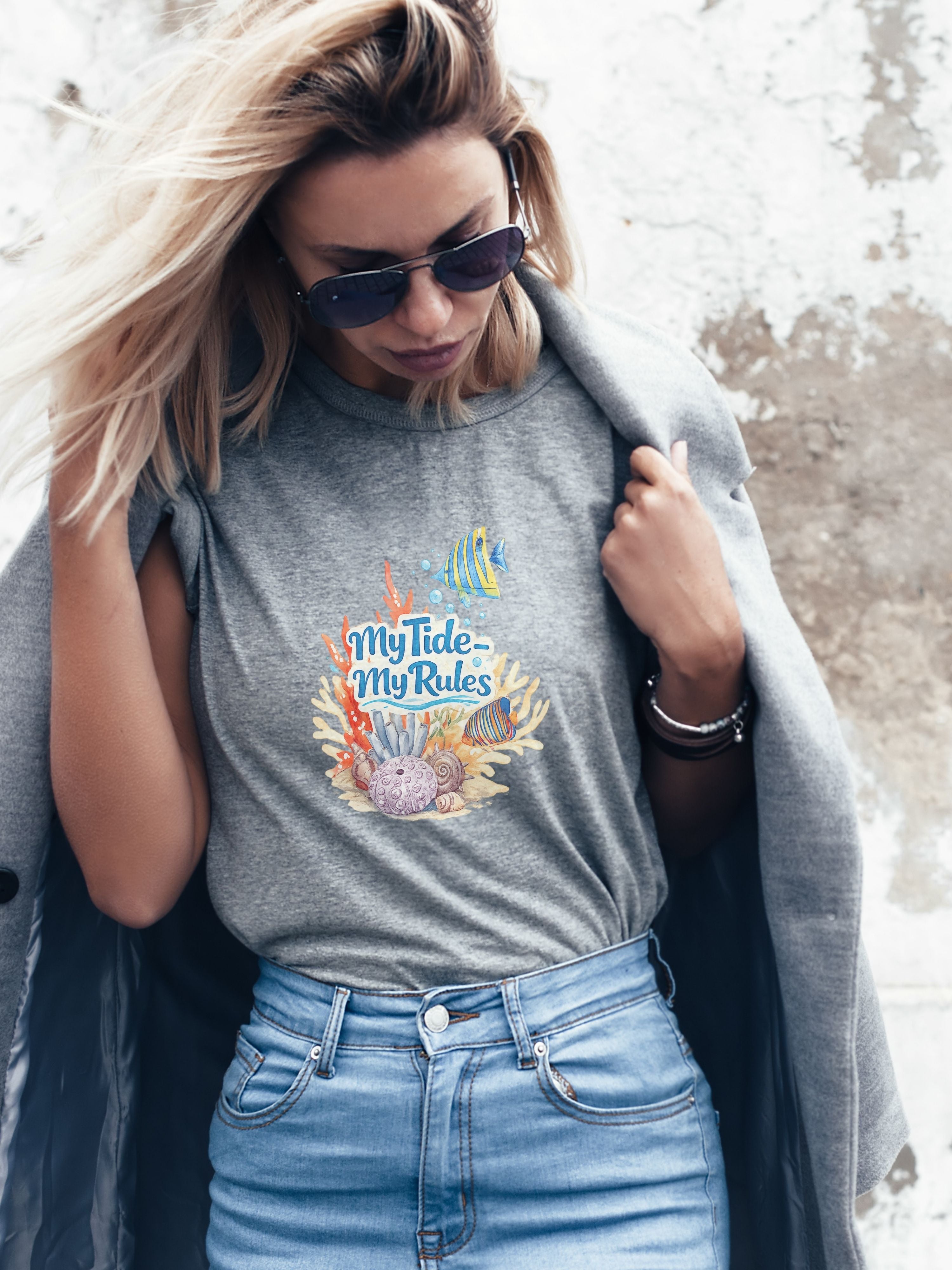 Under The Sea PNG, Ocean T-Shirt Design, Sea Life Graphic, Beach Lover Gift, Marine Life PNG, Coastal Aesthetic, Print On Demand Design, Digital Download|gr30-4