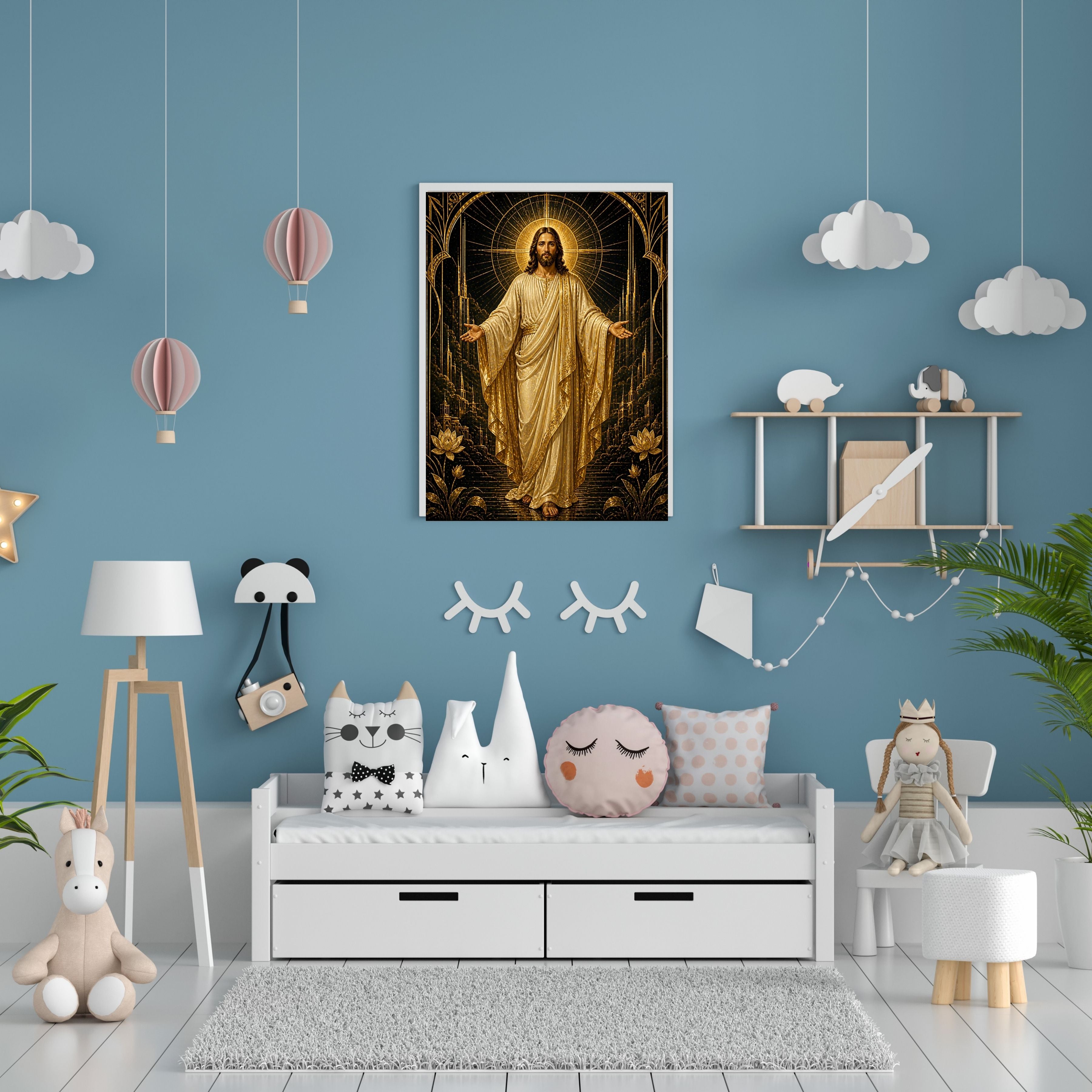 Commercial Use Jesus Wall Art Printable Set, Christian Nursery Decor Bundle, Bible Story Illustrations, Resell License Included|sp38c