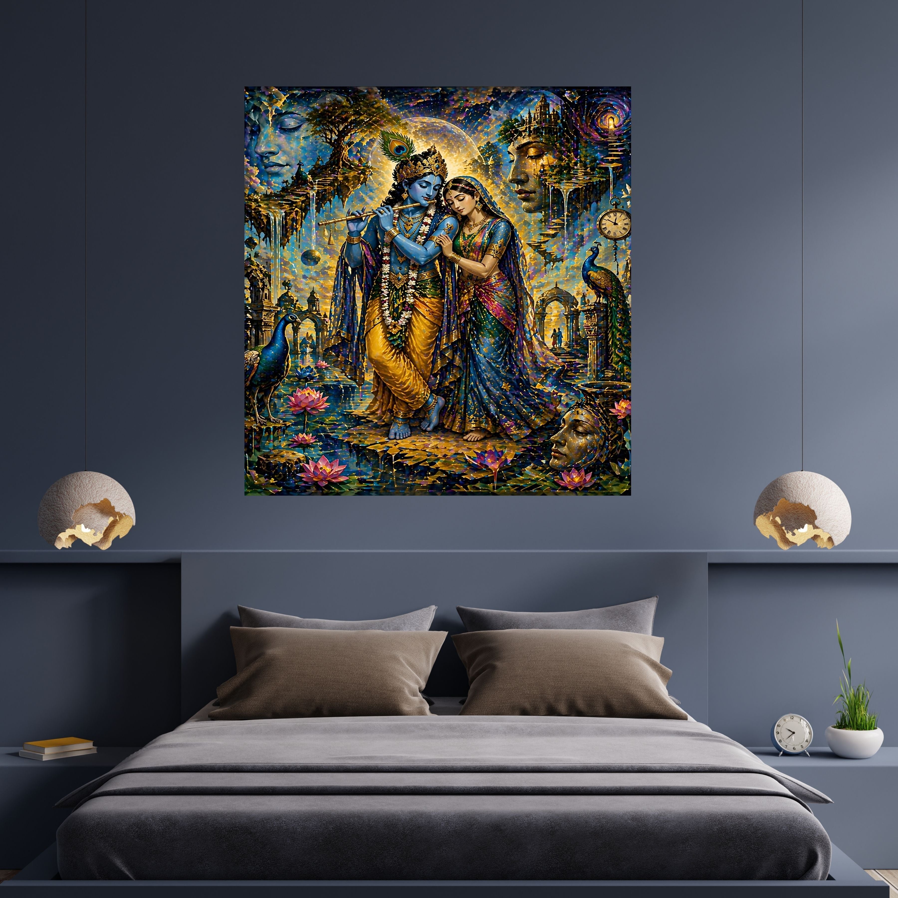 Commercial Use Lord Krishna Wall Art Bundle | Hindu Printable Decor | Commercial Use License Included | Spiritual Home Decor | Pooja Room Prints | Digital Download|sp66c