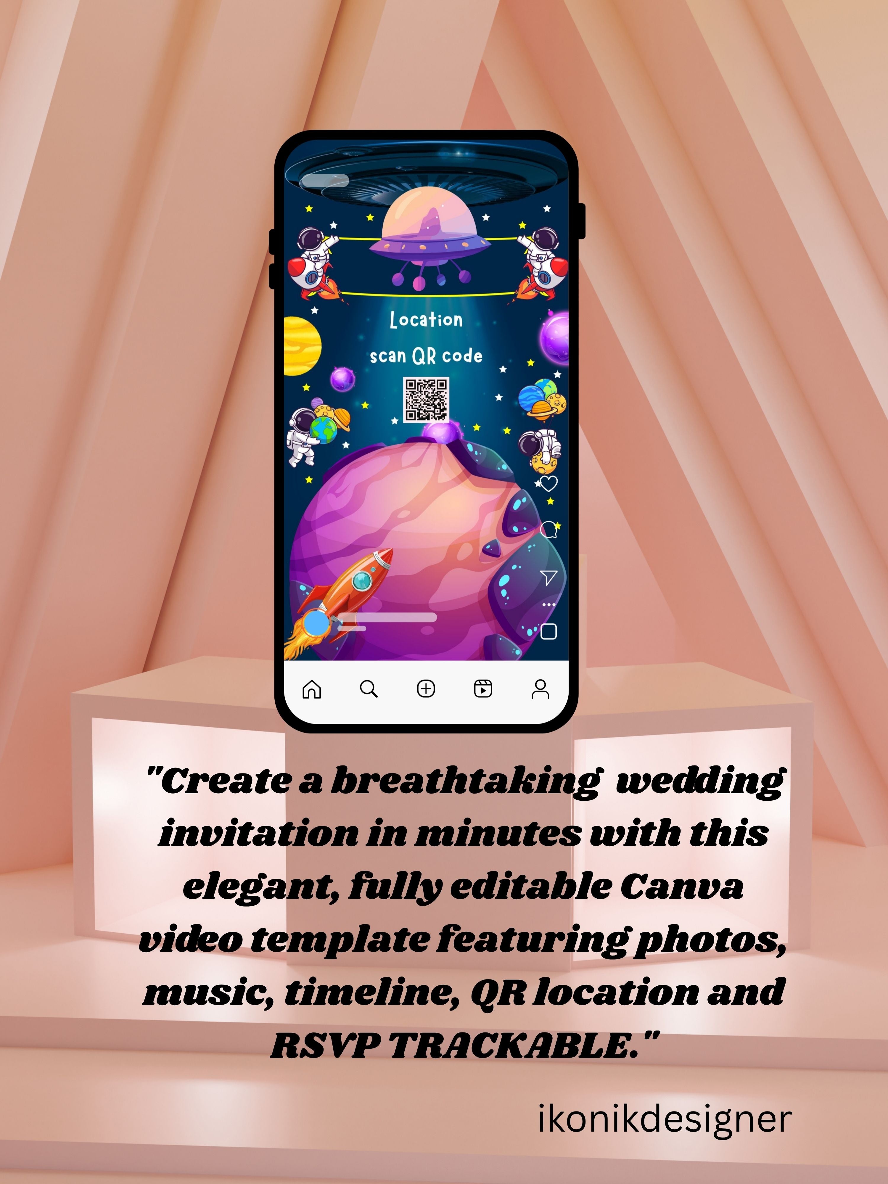 commercial use ANIMAL THEME Birthday Invitation Video | Editable Canva pro Template | Kids Party Invite | ki30c