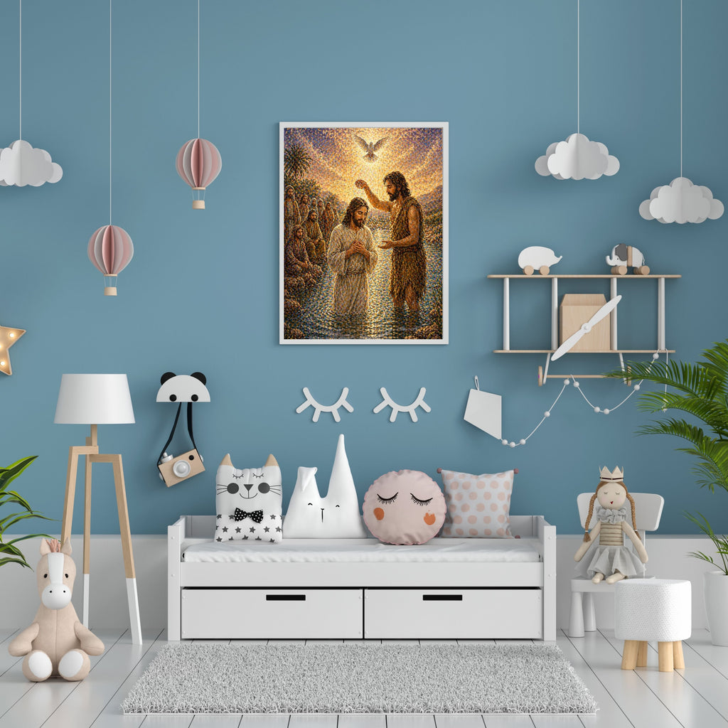 Jesus Wall Art Printable Set, Christian Nursery Decor, Bible Story Prints, Jesus with Children, Good Shepherd, Baptism, Faith Gift|sp16