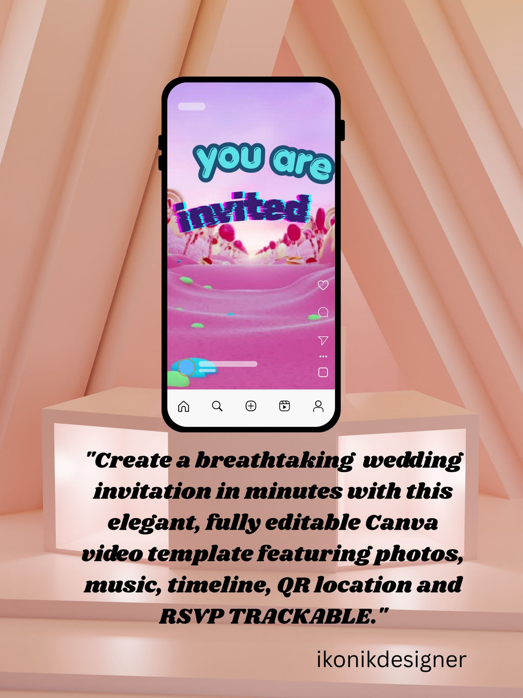 TOY RIDE Birthday Invitation Video | Editable Canva pro Template | Kids Party Invite | ki47