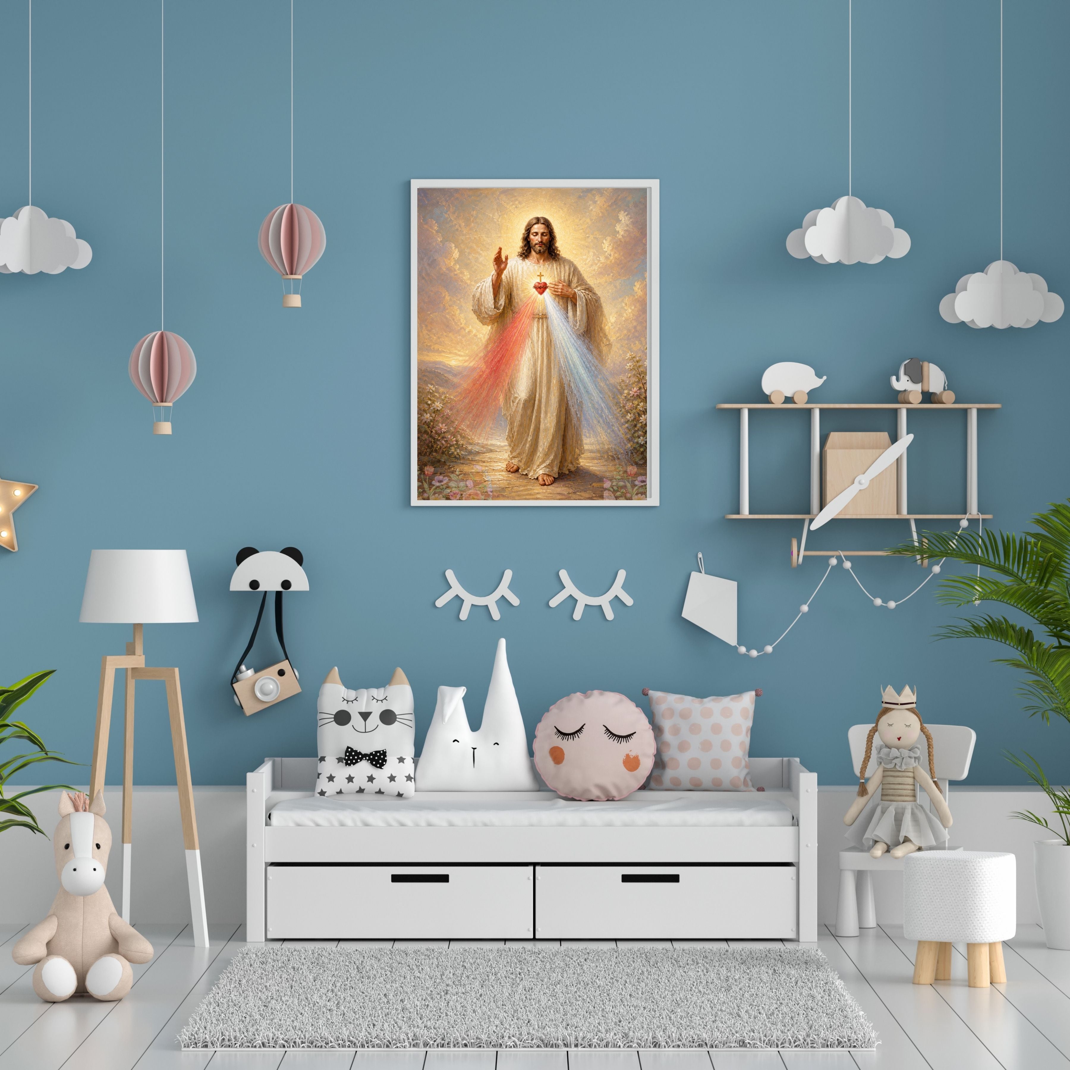 Commercial Use Jesus Wall Art Printable Set, Christian Nursery Decor Bundle, Bible Story Illustrations, Resell License Included|sp44c