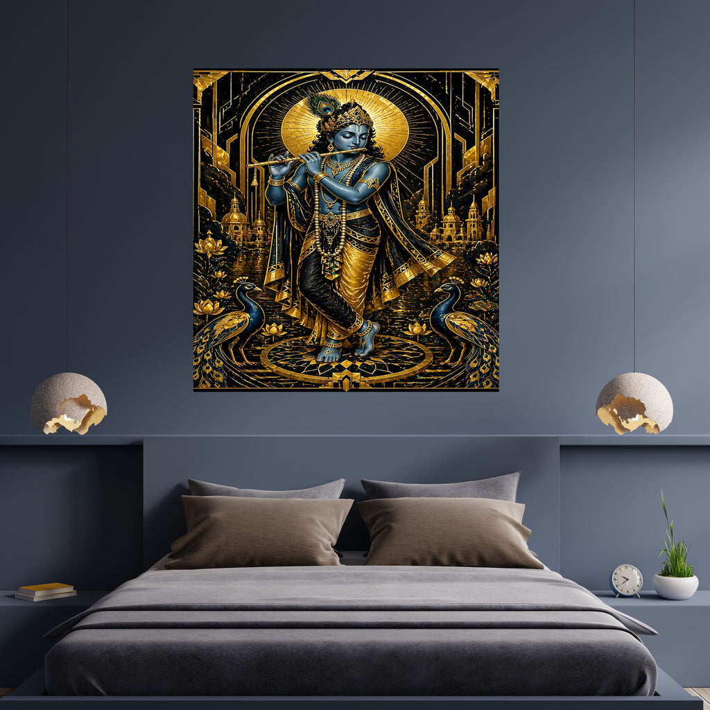 Lord Krishna Wall Art Printable, Krishna Digital Download, Hindu Wall Decor, Spiritual Home Decor, Pooja Room Art, Krishna Poster, Temple Artwork|sp61