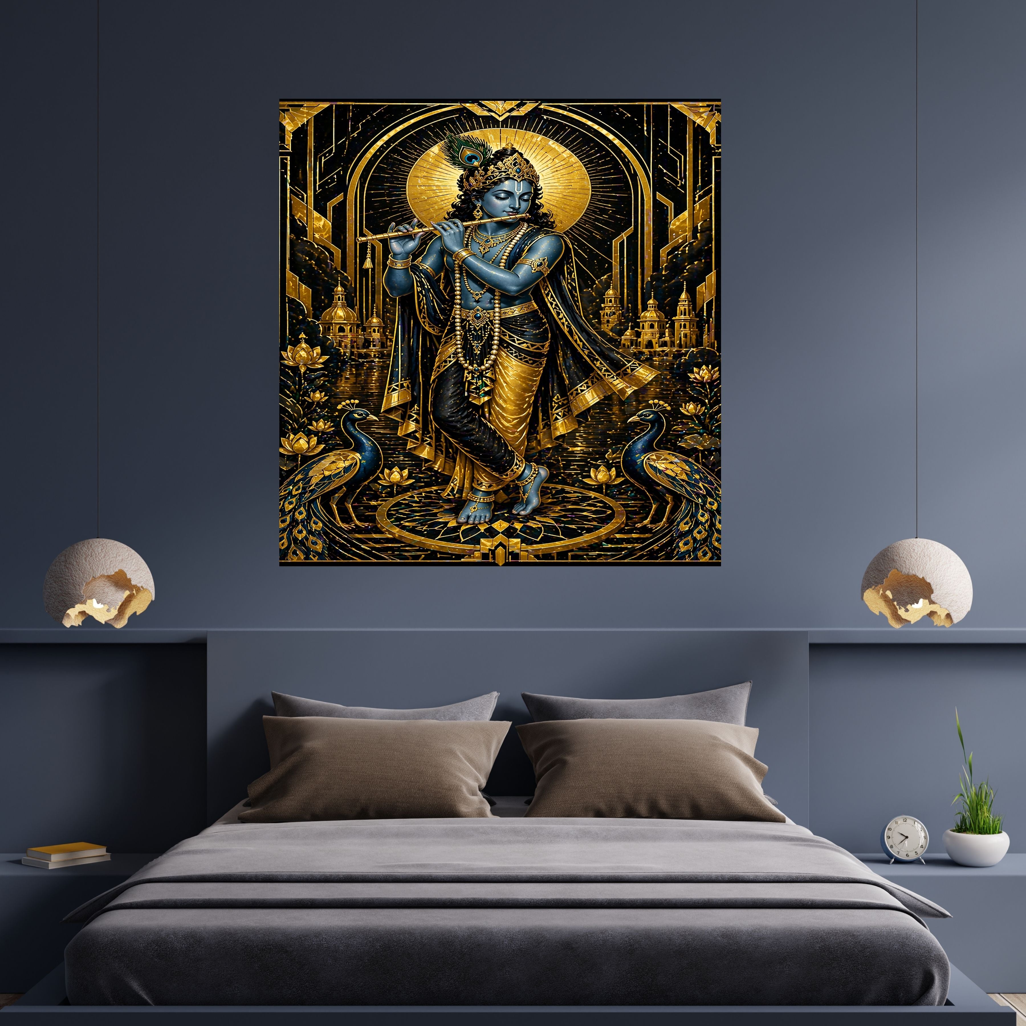 Lord Krishna Wall Art Printable, Krishna Digital Download, Hindu Wall Decor, Spiritual Home Decor, Pooja Room Art, Krishna Poster, Temple Artwork|sp61