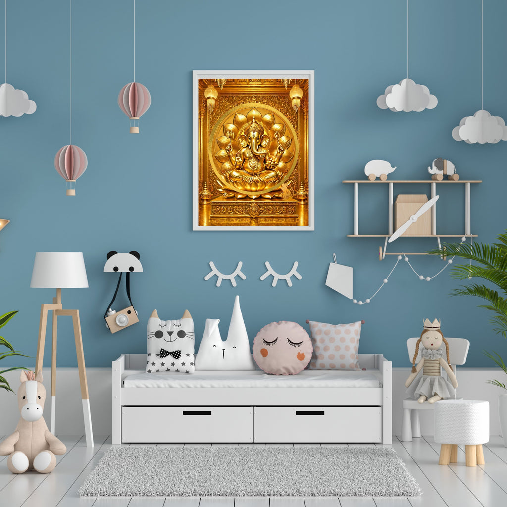 Luxury Lord Ganesha Wall Art Printable | Ganapathi Digital Download | Hindu God Decor | Spiritual Poster | Ganesh Chaturthi Gift | 11 Sizes |sp3