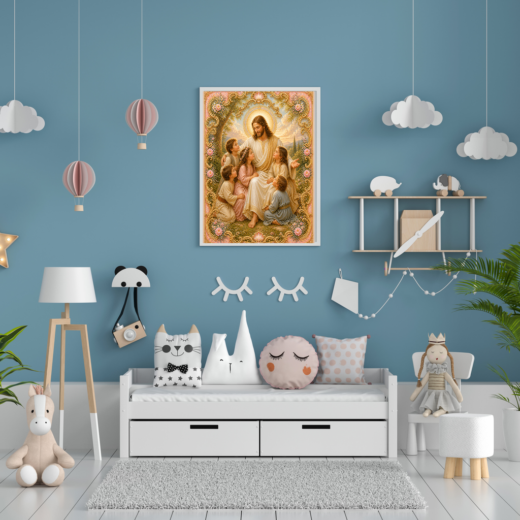 Commercial Use Jesus Wall Art Printable Set, Christian Nursery Decor Bundle, Bible Story Illustrations, Resell License Included|sp41c