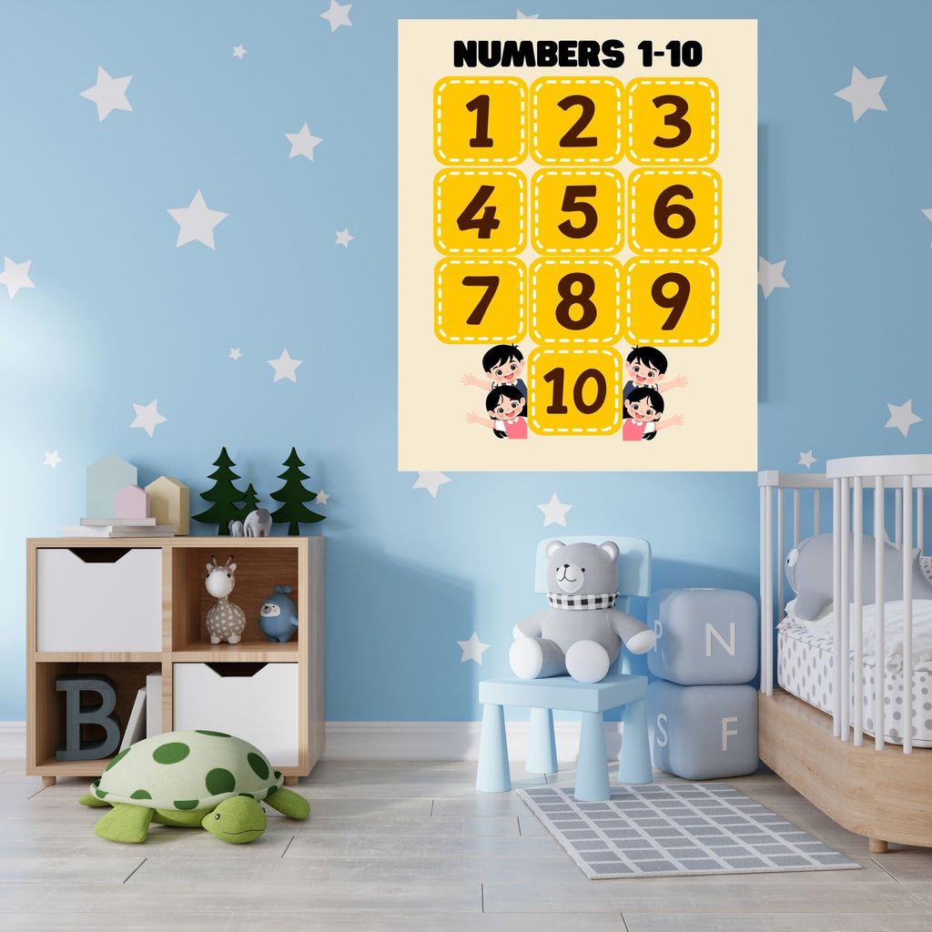 Number Wall Art for Kids 11+ sizes, Counting Poster Printable, Educational Nursery Decor, Preschool Learning Print, Math Wall Art, Digital Download|ke2-11