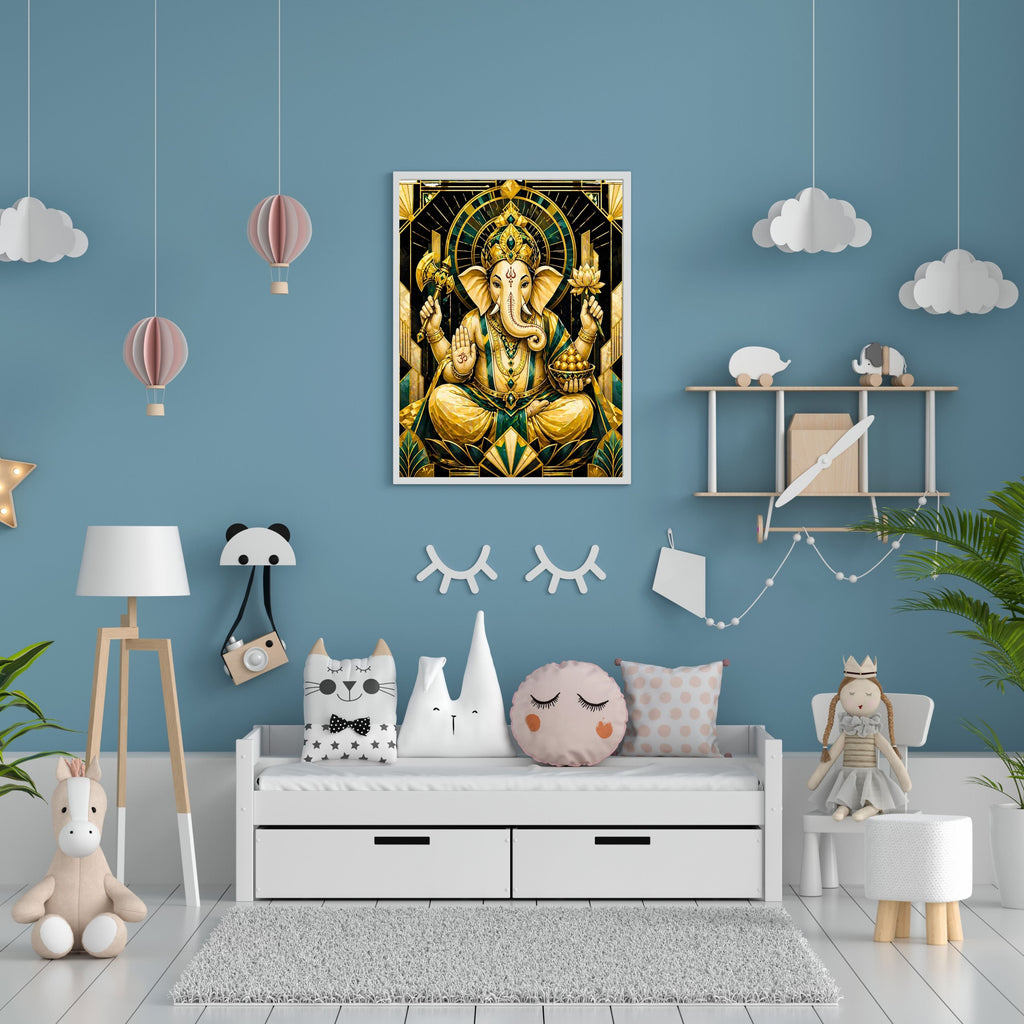 Lord Ganesha Wall Art Printable | Ganapathi Digital Download | Hindu God Decor | Spiritual Poster | Ganesh Chaturthi Gift | 11 Sizes Included|sp10