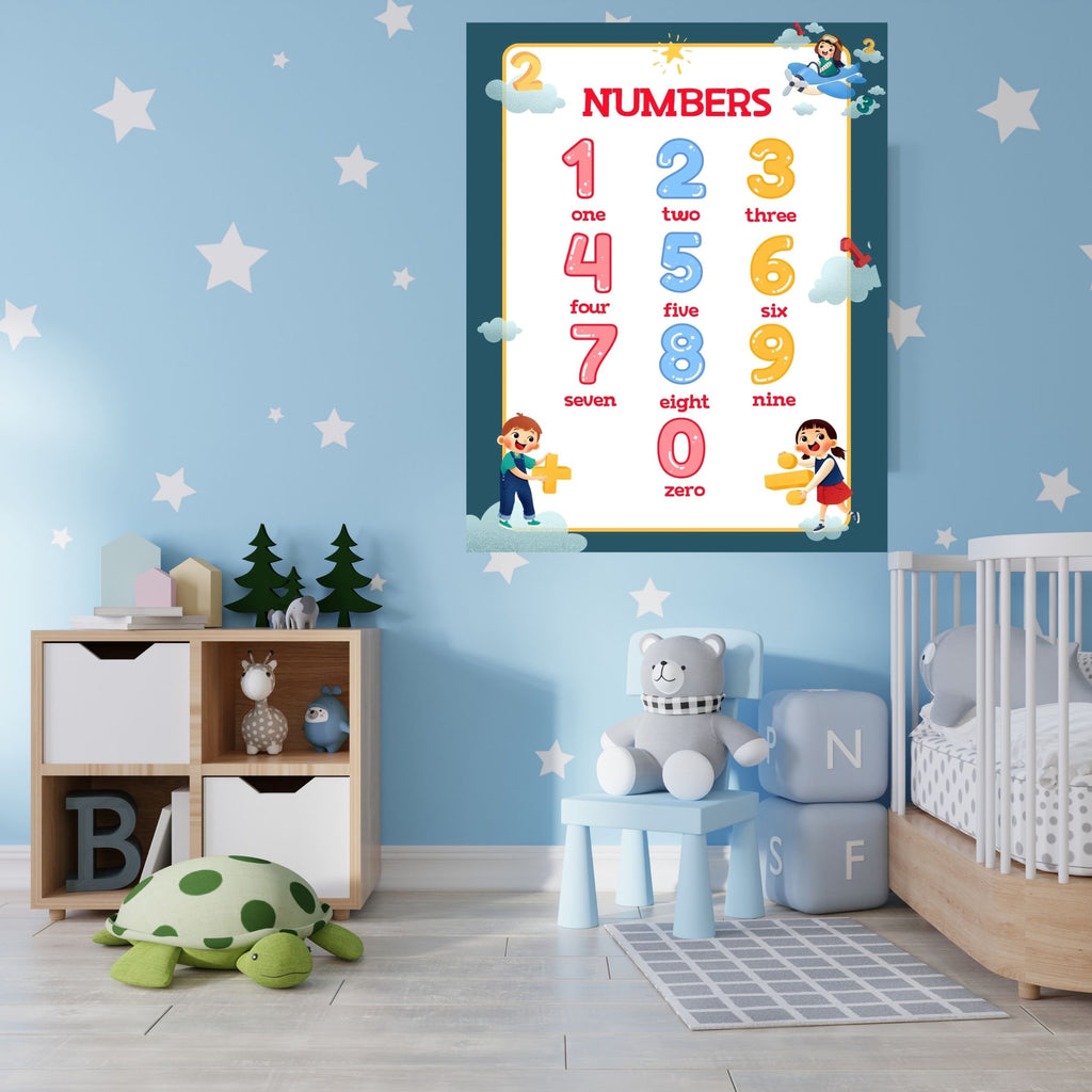 Number Wall Art for Kids 11+ sizes, Counting Poster Printable, Educational Nursery Decor, Preschool Learning Print, Math Wall Art, Digital Download|ke2-15