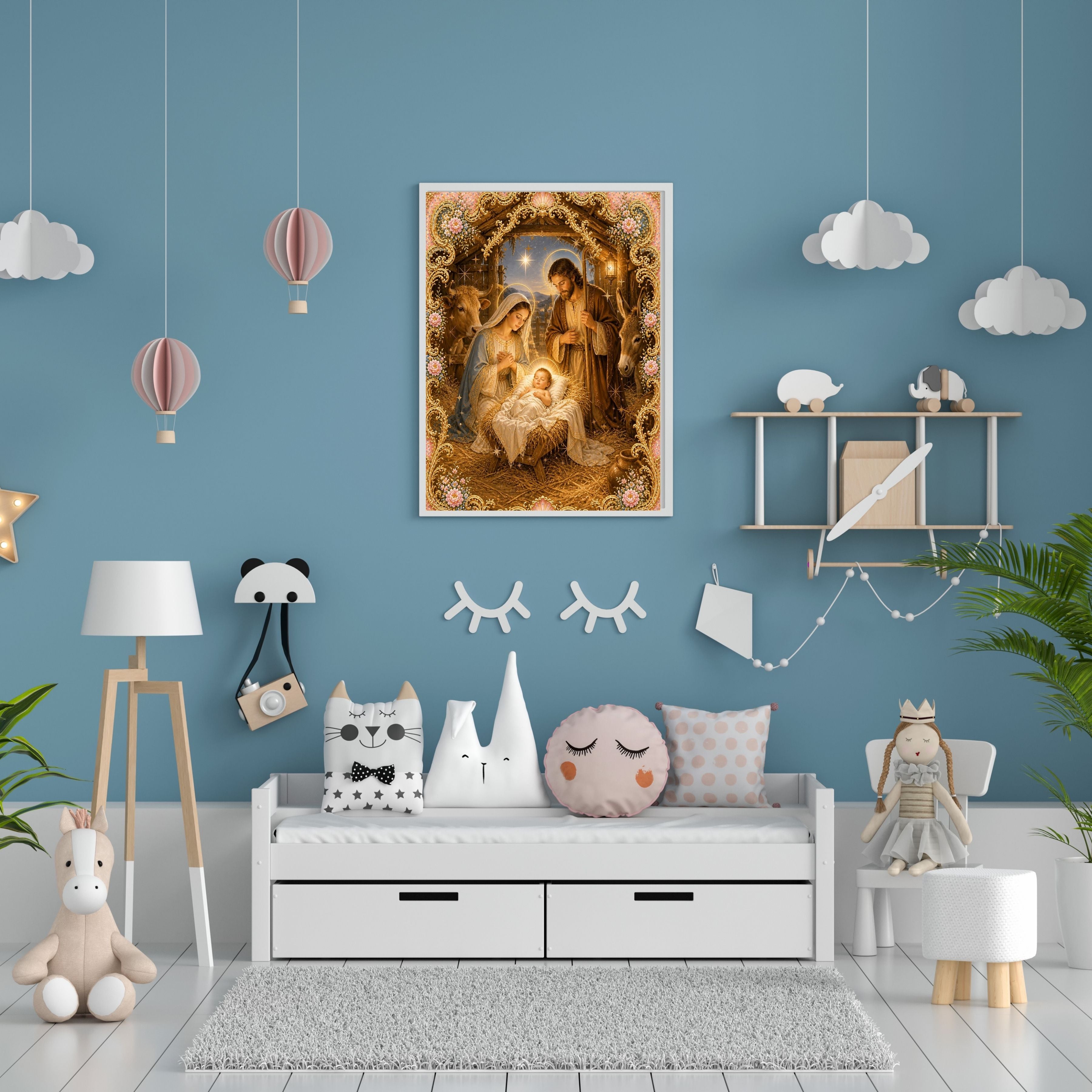 Jesus Wall Art Printable Set, Christian Nursery Decor, Bible Story Prints, Jesus with Children, Good Shepherd, Baptism, Faith Gift|sp40