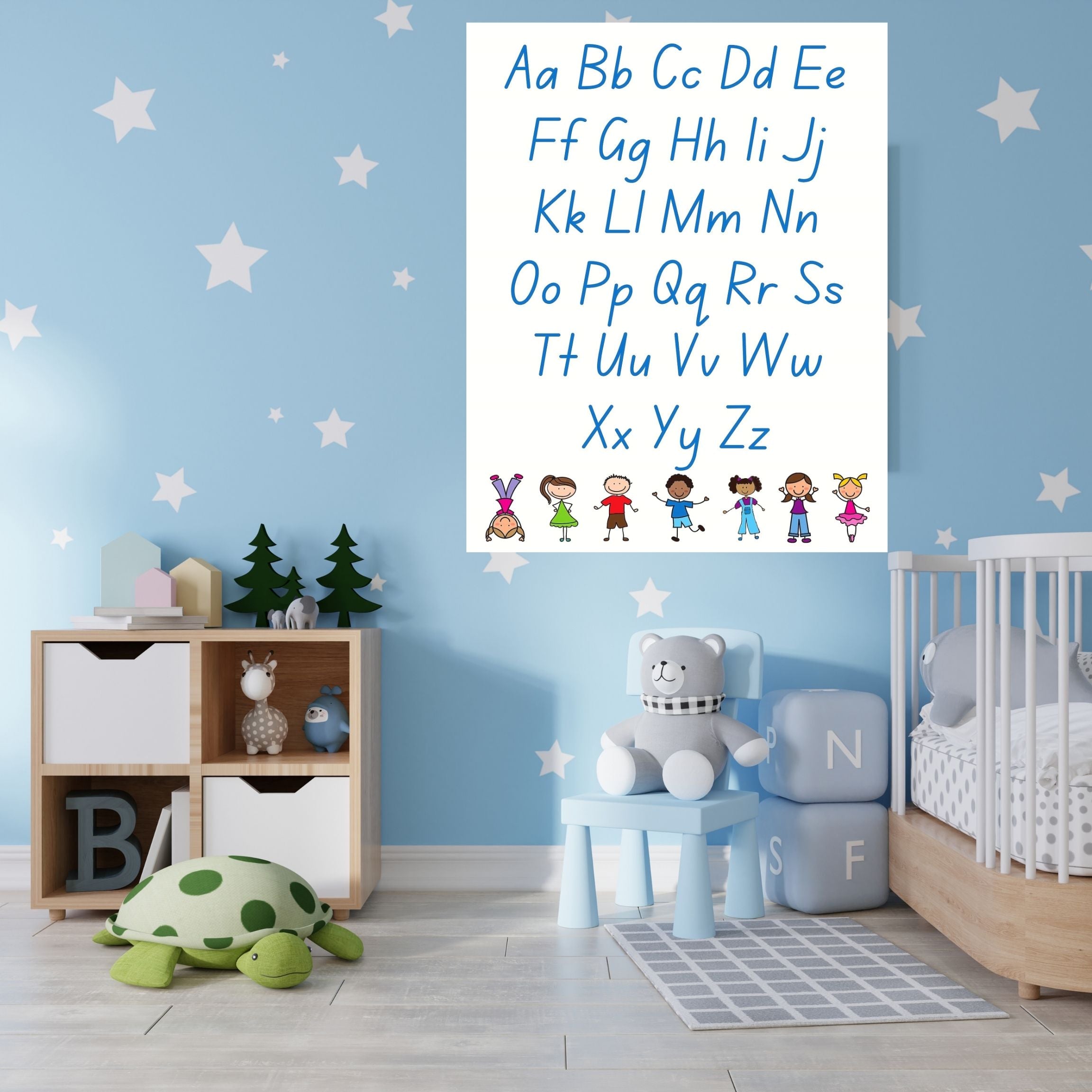 Alphabet Wall Art Printable, ABC Learning Poster, Kids Educational Decor, Nursery Wall Art, Preschool Classroom Print, Homeschool Decor, Digital Download|ke1-3