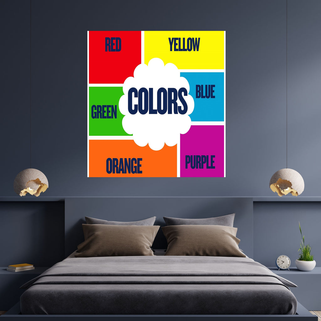 Nursery Color Learning Print for Kids, Educational Wall Art