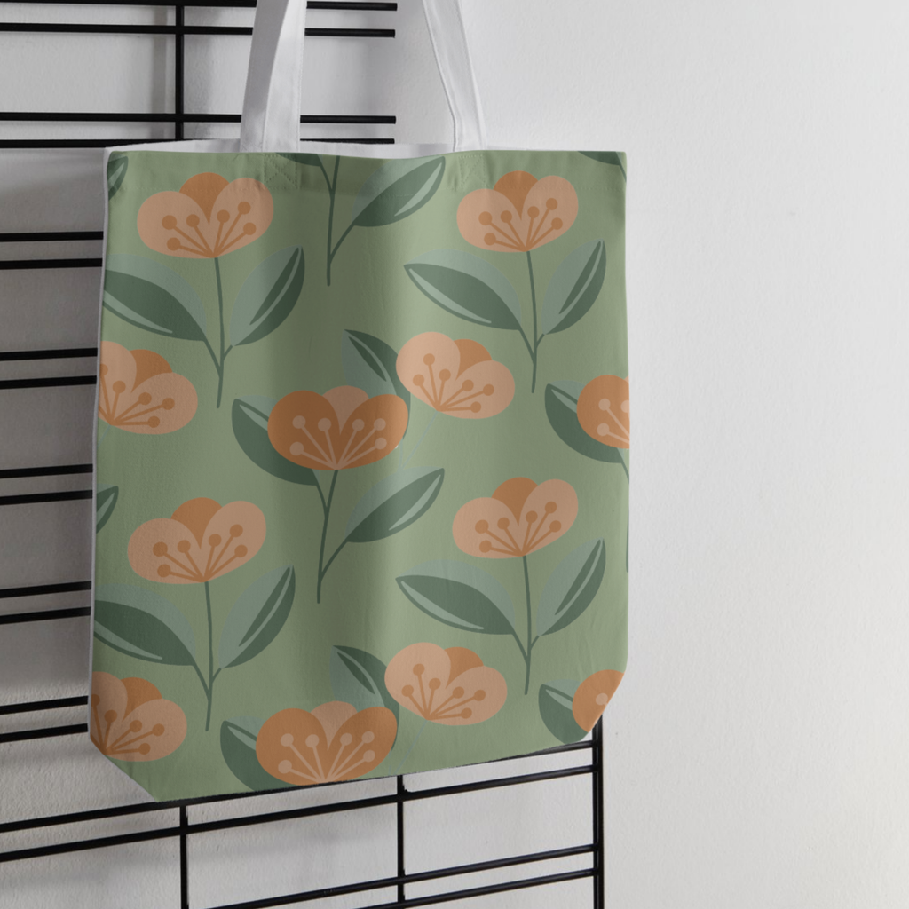 Boho Flat Floral Seamless Pattern Bundle 10 Colourways Commercial Use - Peach Poppy Botanical Digital Paper POD Etsy Boho Home Decor Floral Fabric Textile Design