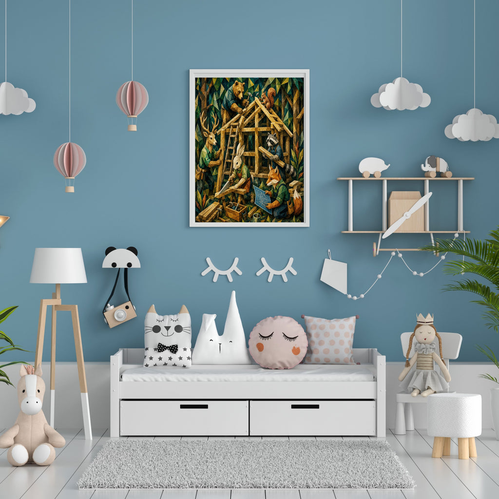 Kids Room Wall Art Printable, Nursery Wall Hanging Digital Download, Cute Kids Bedroom Decor, 300 DPI High Resolution Poster, Personal Use Only|kwd34