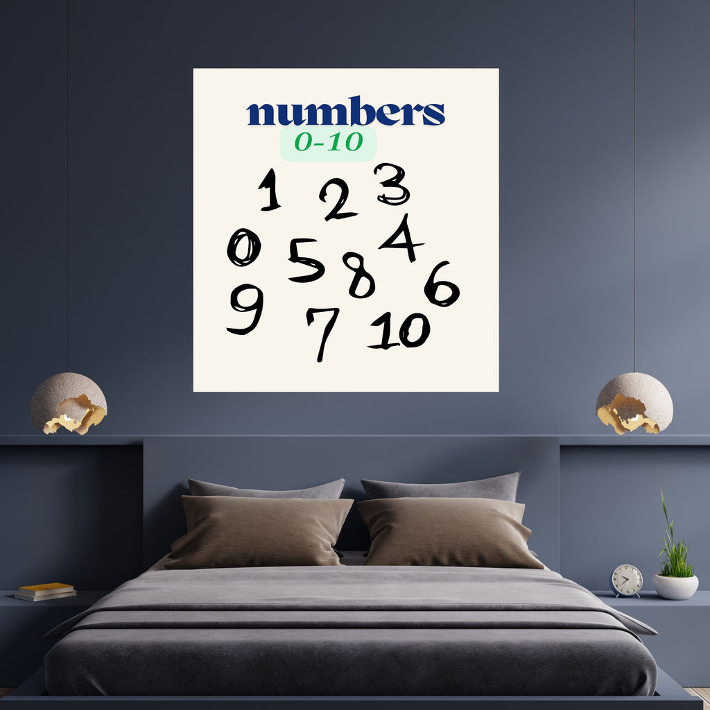 Number Wall Art for Kids 11+ sizes, Counting Poster Printable, Educational Nursery Decor, Preschool Learning Print, Math Wall Art, Digital Download|ke2-13