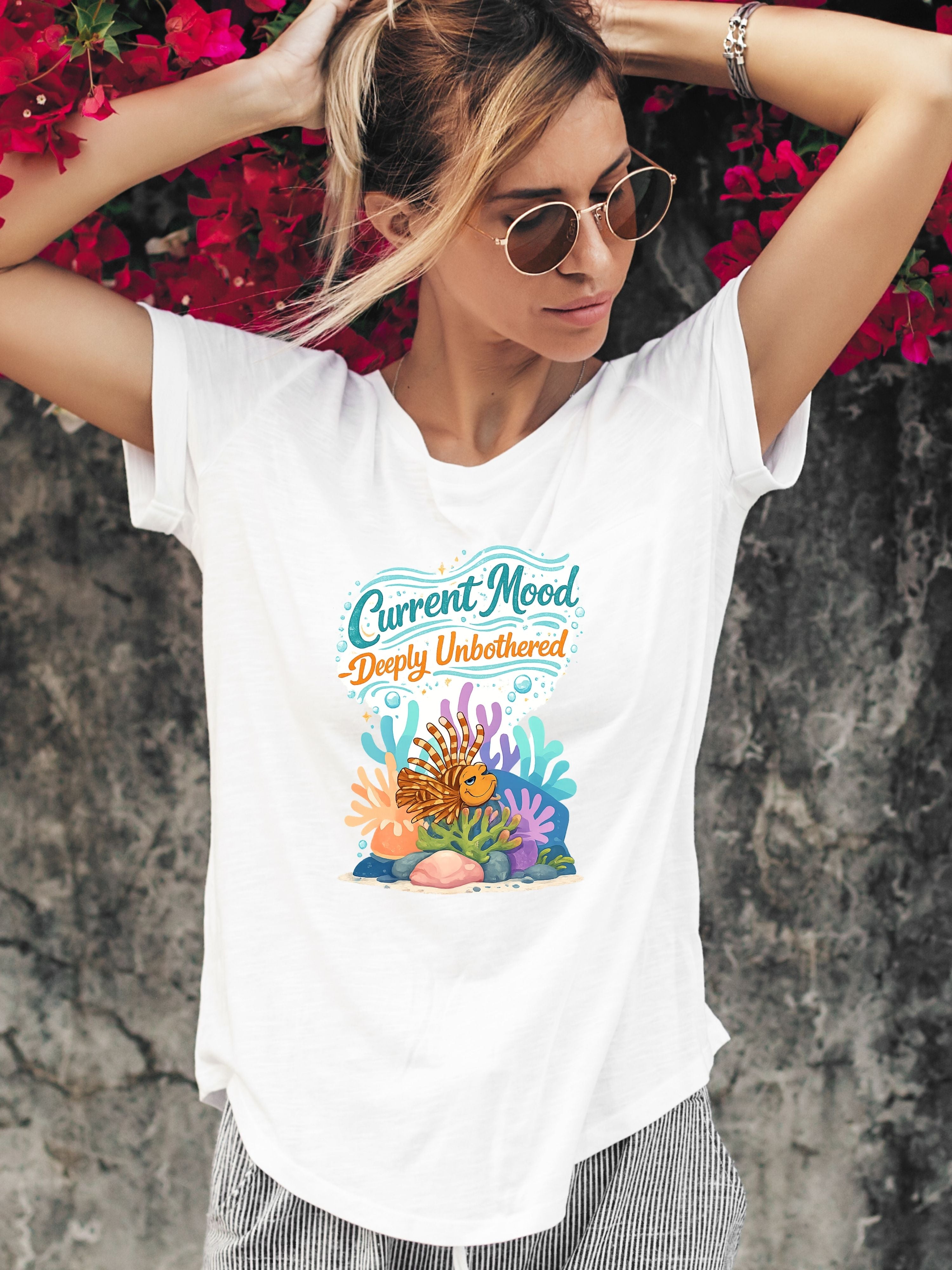 Under The Sea PNG, Ocean T-Shirt Design, Sea Life Graphic, Beach Lover Gift, Marine Life PNG, Coastal Aesthetic, Print On Demand Design, Digital Download|gr30-13