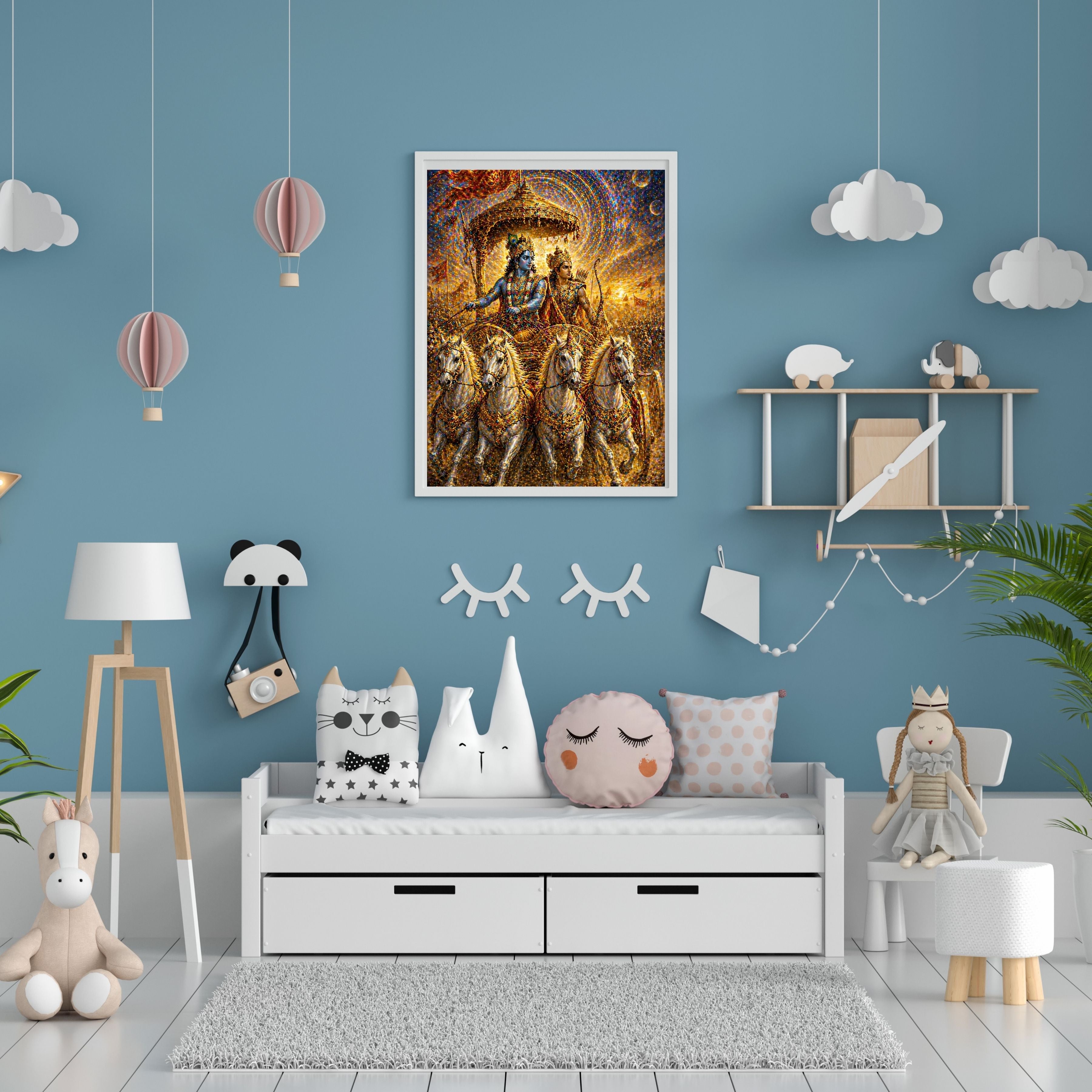 Lord Krishna Wall Art Printable, Krishna Digital Download, Hindu Wall Decor, Spiritual Home Decor, Pooja Room Art, Krishna Poster, Temple Artwork|sp74