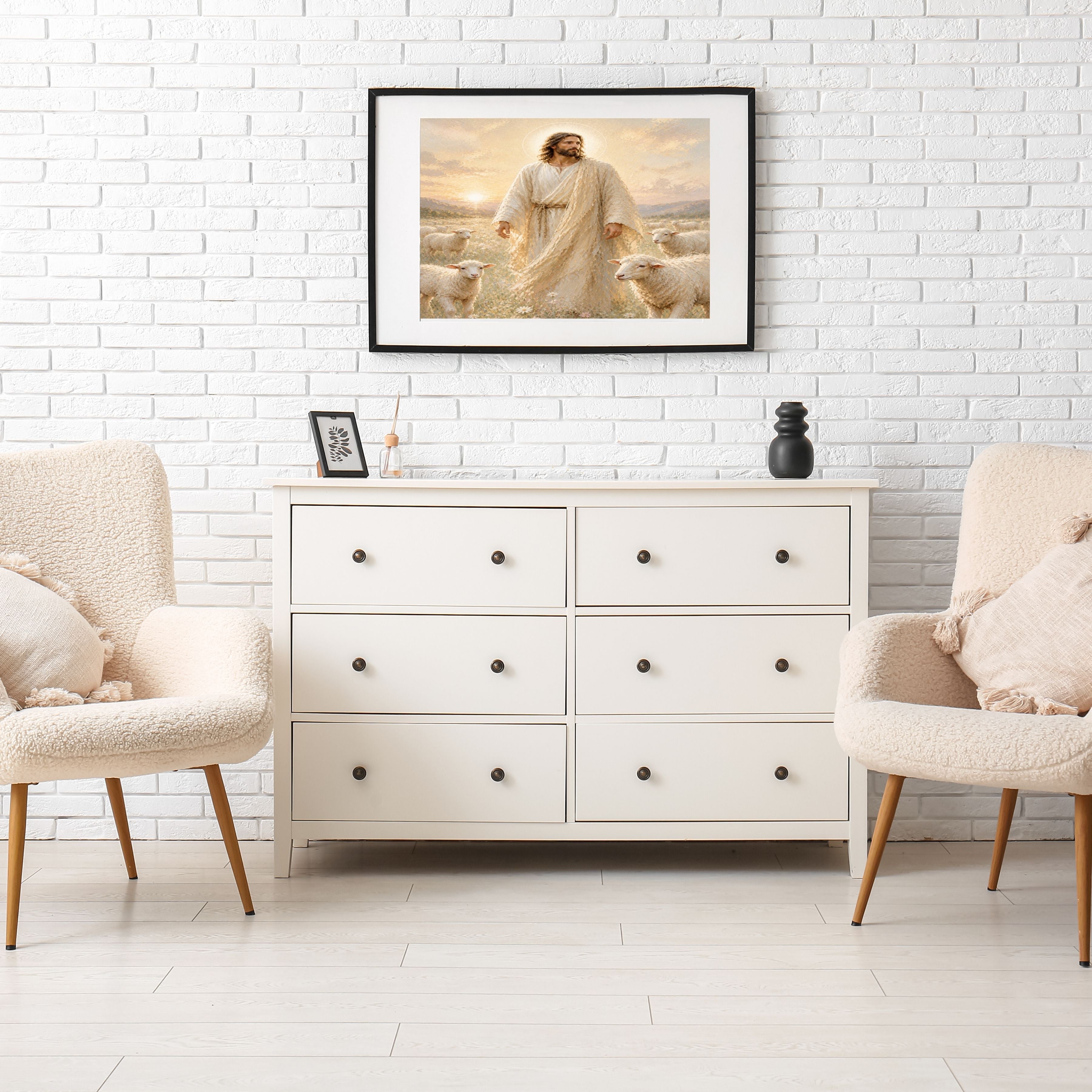 Commercial Use Jesus Wall Art Printable Set, Christian Nursery Decor Bundle, Bible Story Illustrations, Resell License Included|sp45c