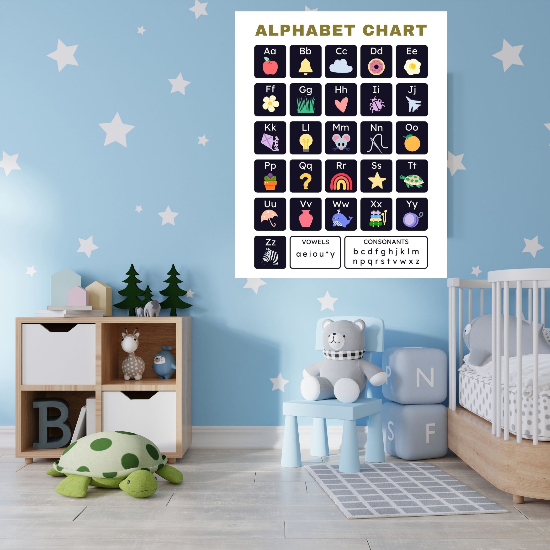 Commercial Use bundle of 15 designs in 11+ sizes,Alphabet Wall Art Printable, ABC Learning Poster, Kids Educational Decor, Nursery Wall Art, Preschool Classroom Print |ke1c