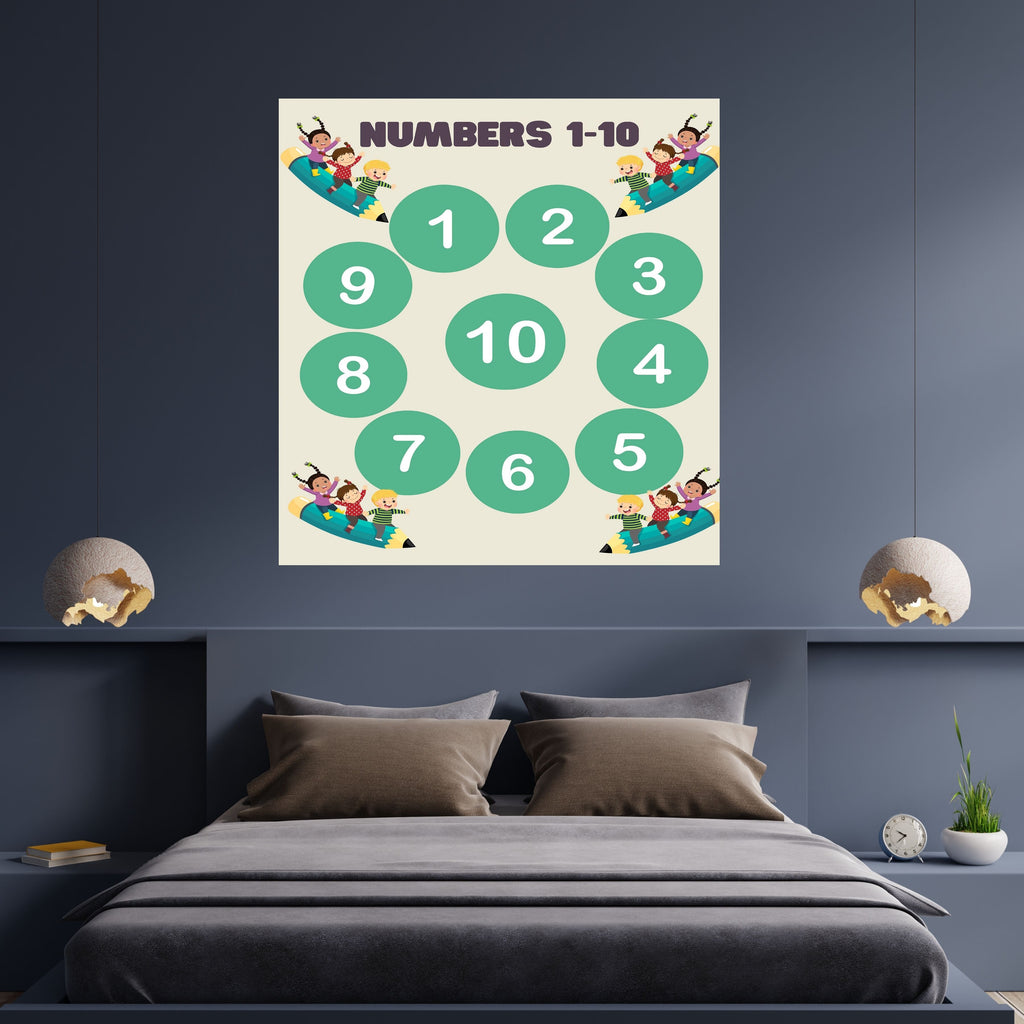 Number Wall Art for Kids 11+ sizes, Counting Poster Printable, Educational Nursery Decor, Preschool Learning Print, Math Wall Art, Digital Download|ke2-14