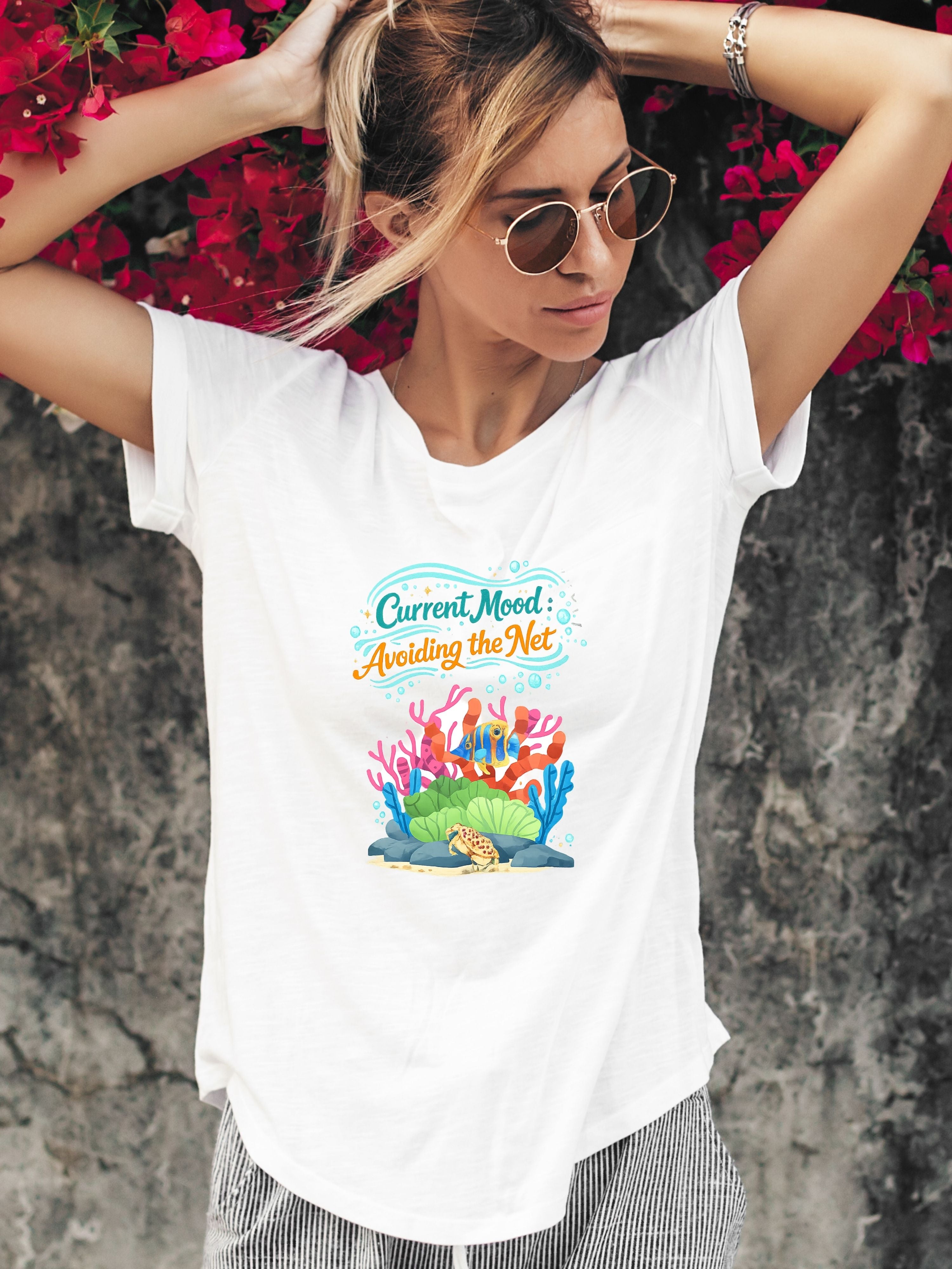 Under The Sea PNG, Ocean T-Shirt Design, Sea Life Graphic, Beach Lover Gift, Marine Life PNG, Coastal Aesthetic, Print On Demand Design, Digital Download|gr30-15