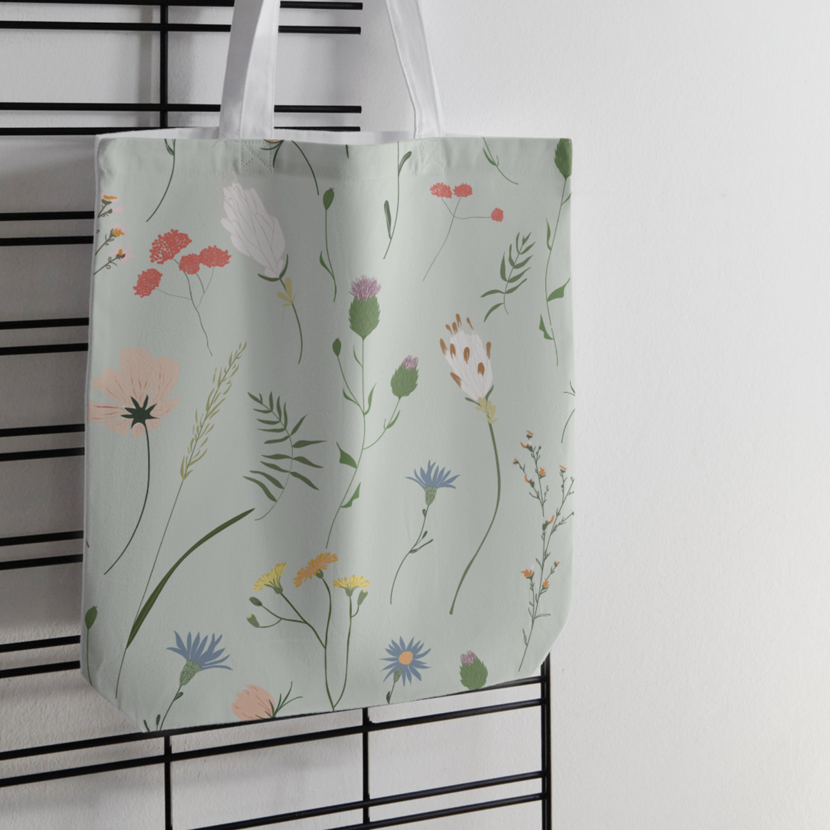 Silver Grey Botanical Wildflower Meadow Seamless Pattern Bundle 10 Colourways - Digital Paper Poppy Thistle Cornflower Yarrow Aster Coral Blooms Meadow Fabric Wall Art Personal Use