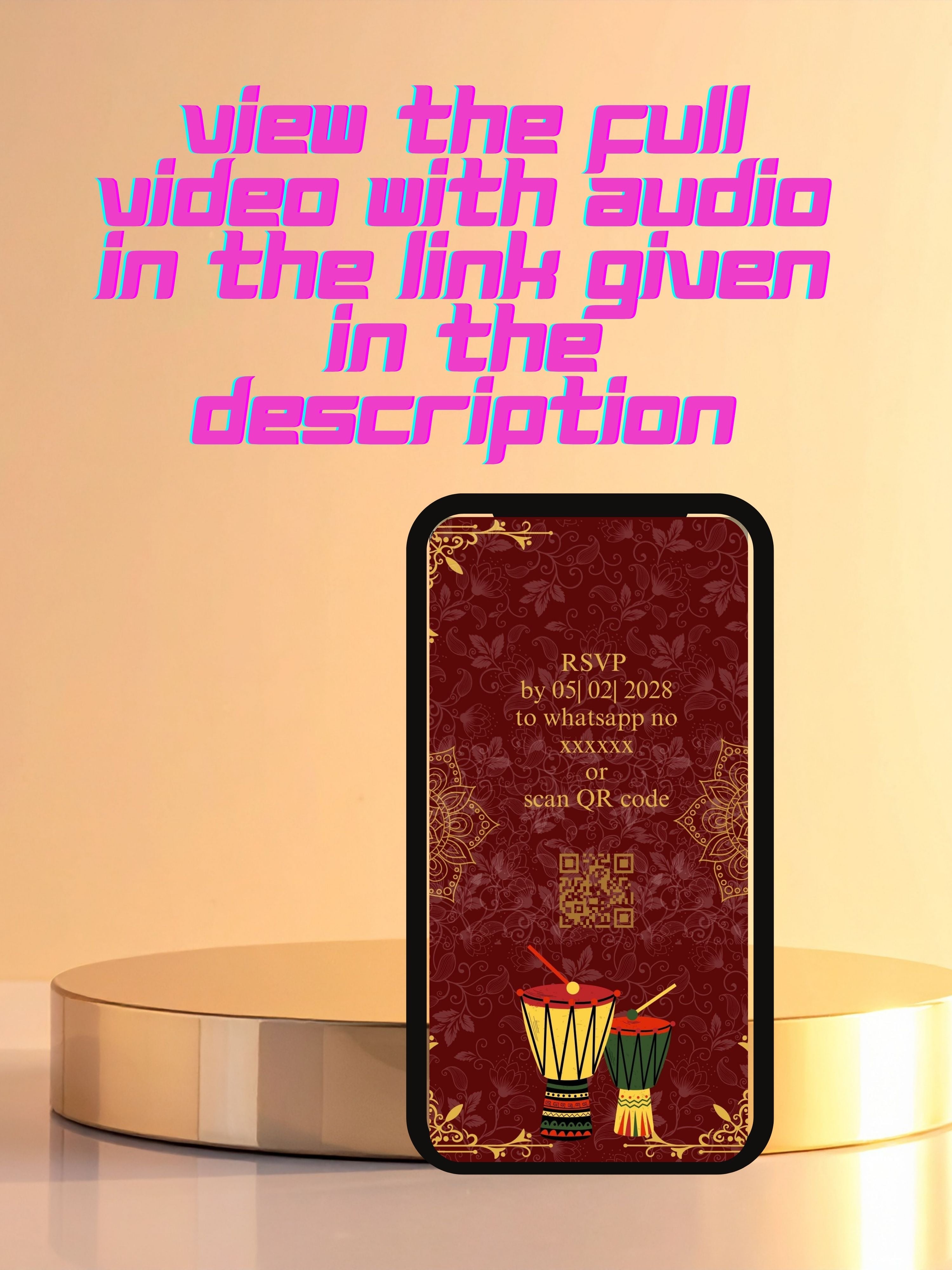 WI0004C-Commercial Use HINDU WEDDING Invitation Video Template | Editable Indian Wedding Invite | Canva Digital Wedding Invitation | Luxury Save the Date | Wedding Video|wv4c
