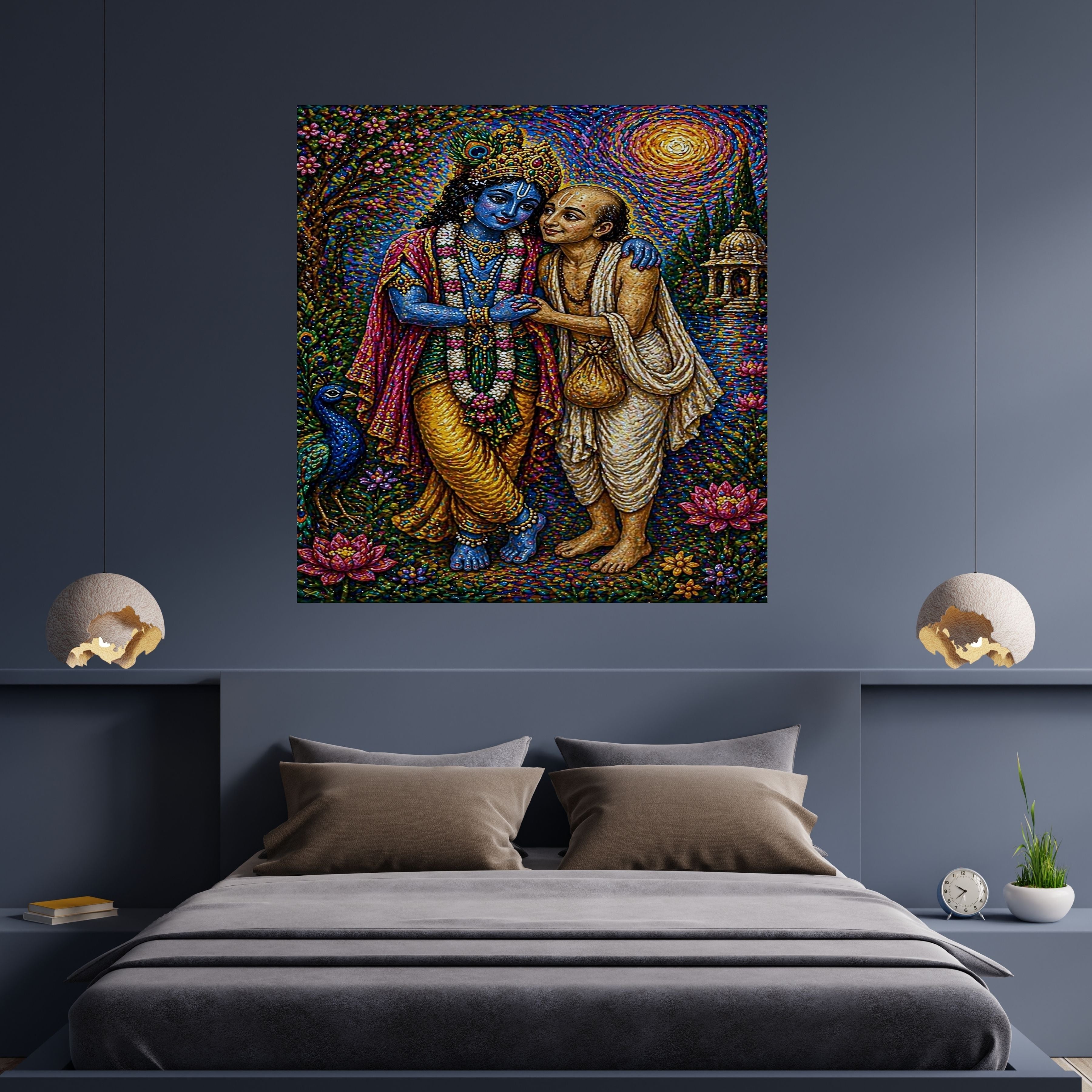 Lord Krishna Wall Art Printable, Krishna Digital Download, Hindu Wall Decor, Spiritual Home Decor, Pooja Room Art, Krishna Poster, Temple Artwork|sp53