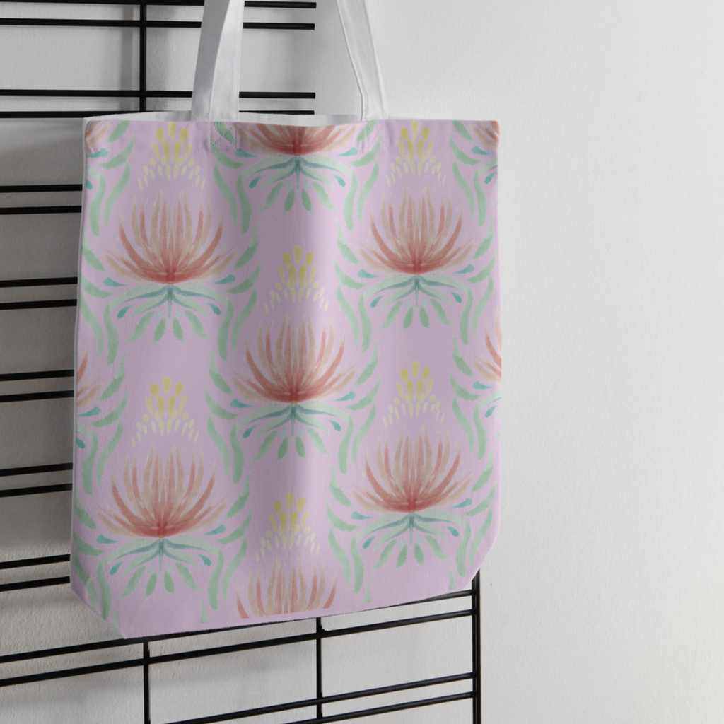 Pink Lotus Protea Damask Watercolour Seamless Pattern Bundle 10 Colourways - Floral Digital Paper Blush Rose Sage Fronds Mint Teal Girls Room Luxury Wallpaper Personal Use