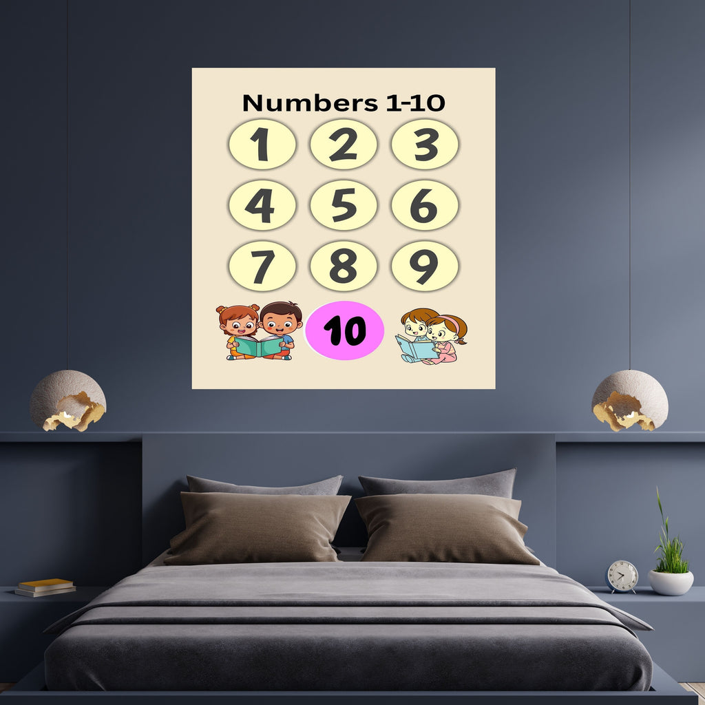 Number Wall Art for Kids 11+ sizes, Counting Poster Printable, Educational Nursery Decor, Preschool Learning Print, Math Wall Art, Digital Download|ke2-1