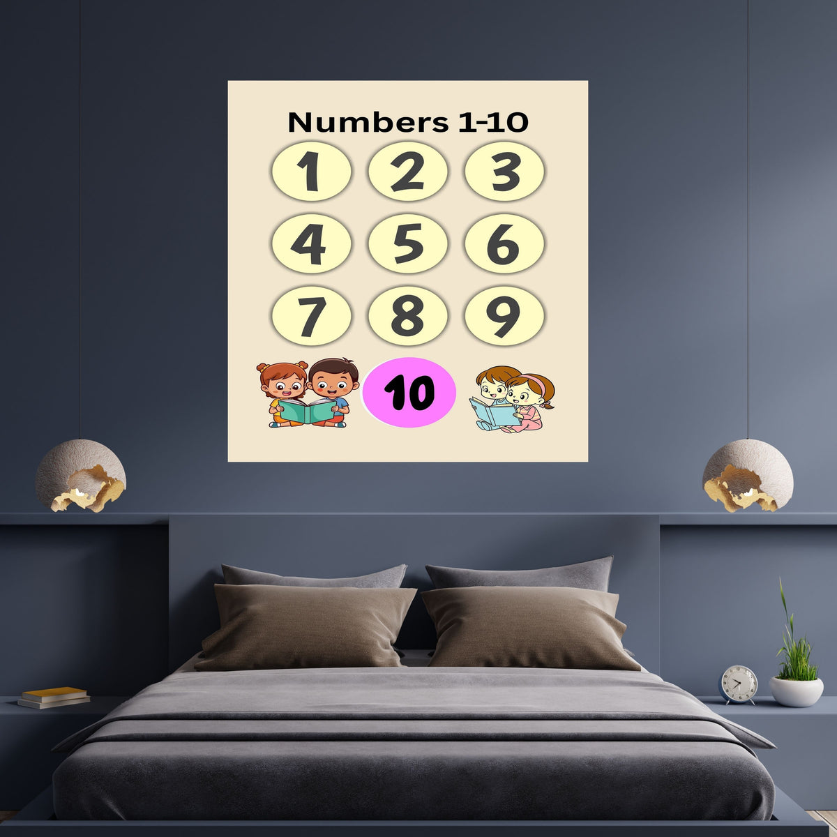 Number Wall Art for Kids 11+ sizes, Counting Poster Printable, Educational Nursery Decor, Preschool Learning Print, Math Wall Art, Digital Download|ke2-1