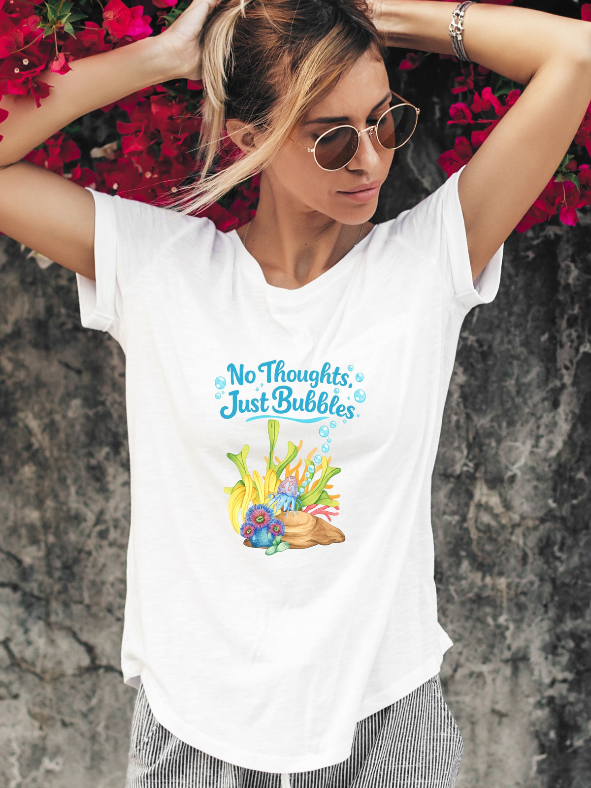 Under The Sea PNG, Ocean T-Shirt Design, Sea Life Graphic, Beach Lover Gift, Marine Life PNG, Coastal Aesthetic, Print On Demand Design, Digital Download|gr30-1