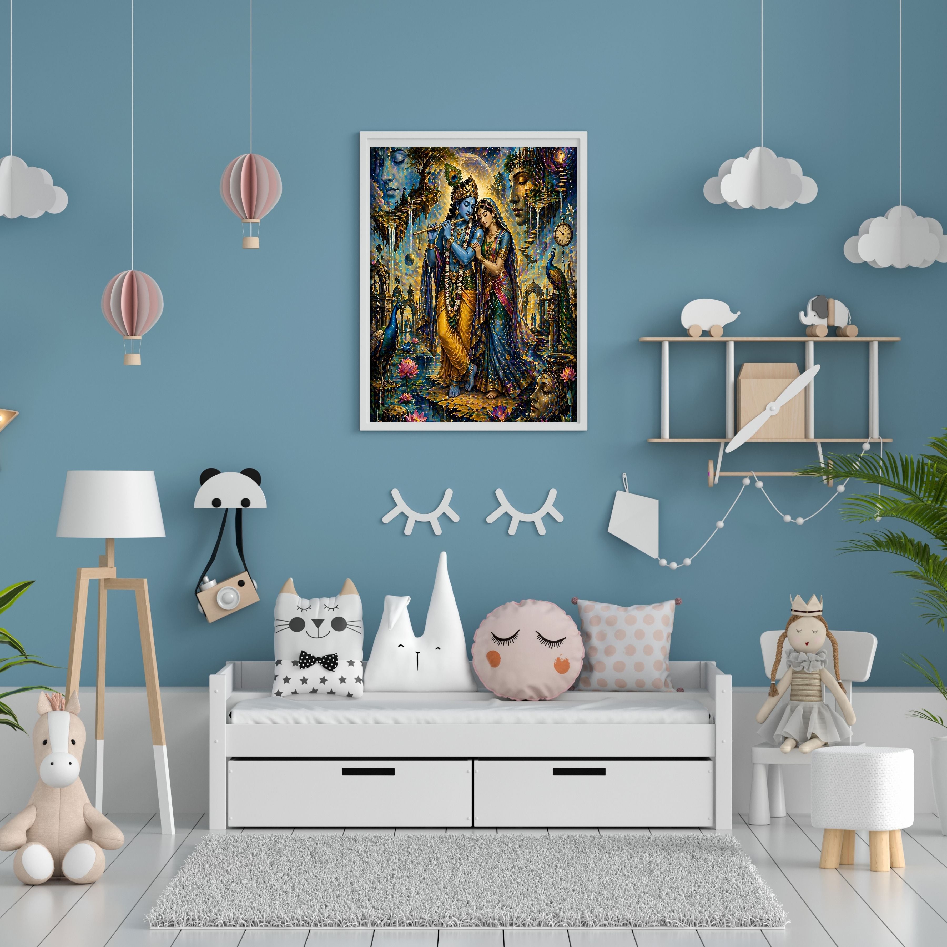 Commercial Use Lord Krishna Wall Art Bundle | Hindu Printable Decor | Commercial Use License Included | Spiritual Home Decor | Pooja Room Prints | Digital Download|sp66c