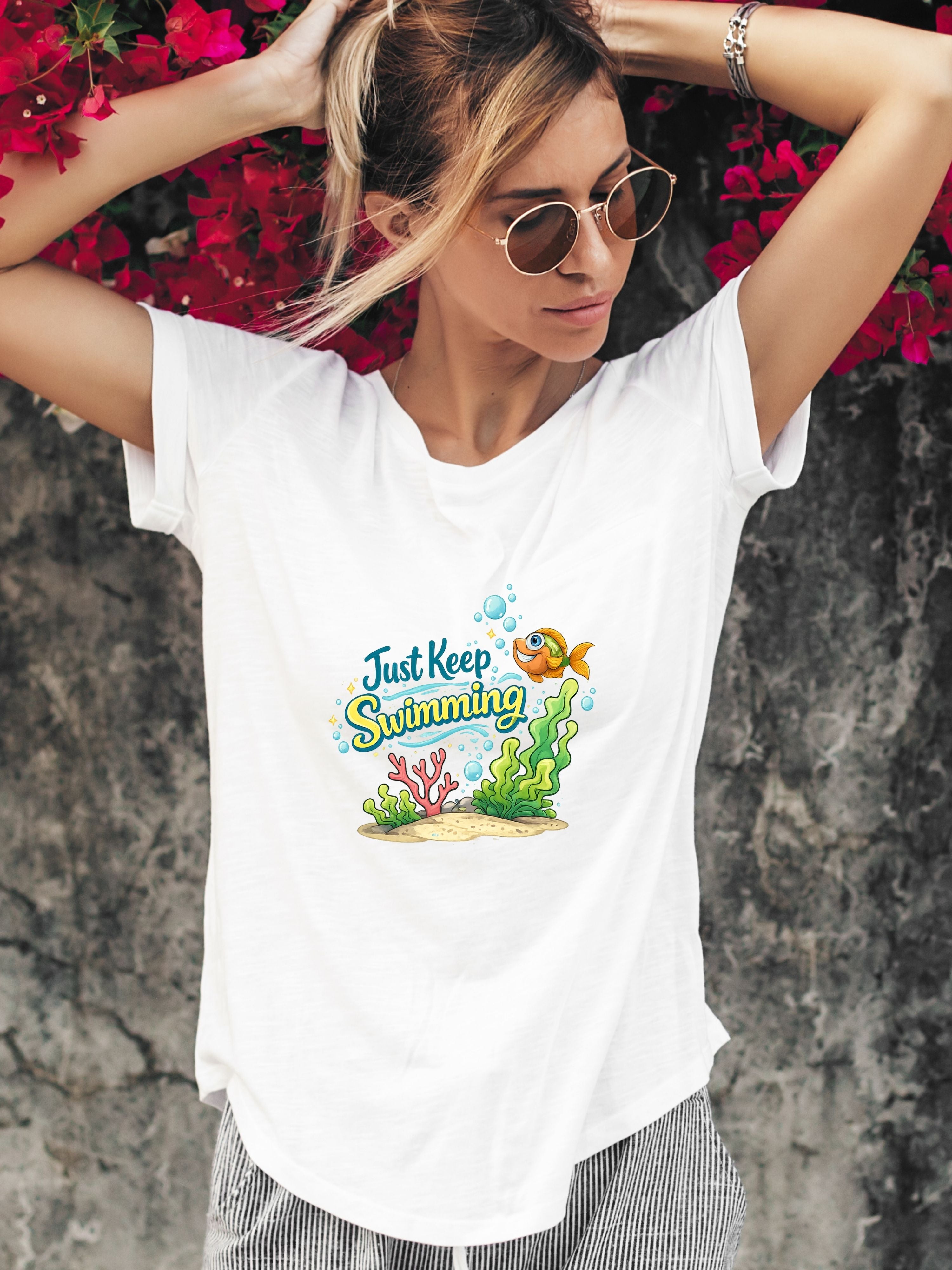 Under The Sea PNG, Ocean T-Shirt Design, Sea Life Graphic, Beach Lover Gift, Marine Life PNG, Coastal Aesthetic, Print On Demand Design, Digital Download|gr30-5